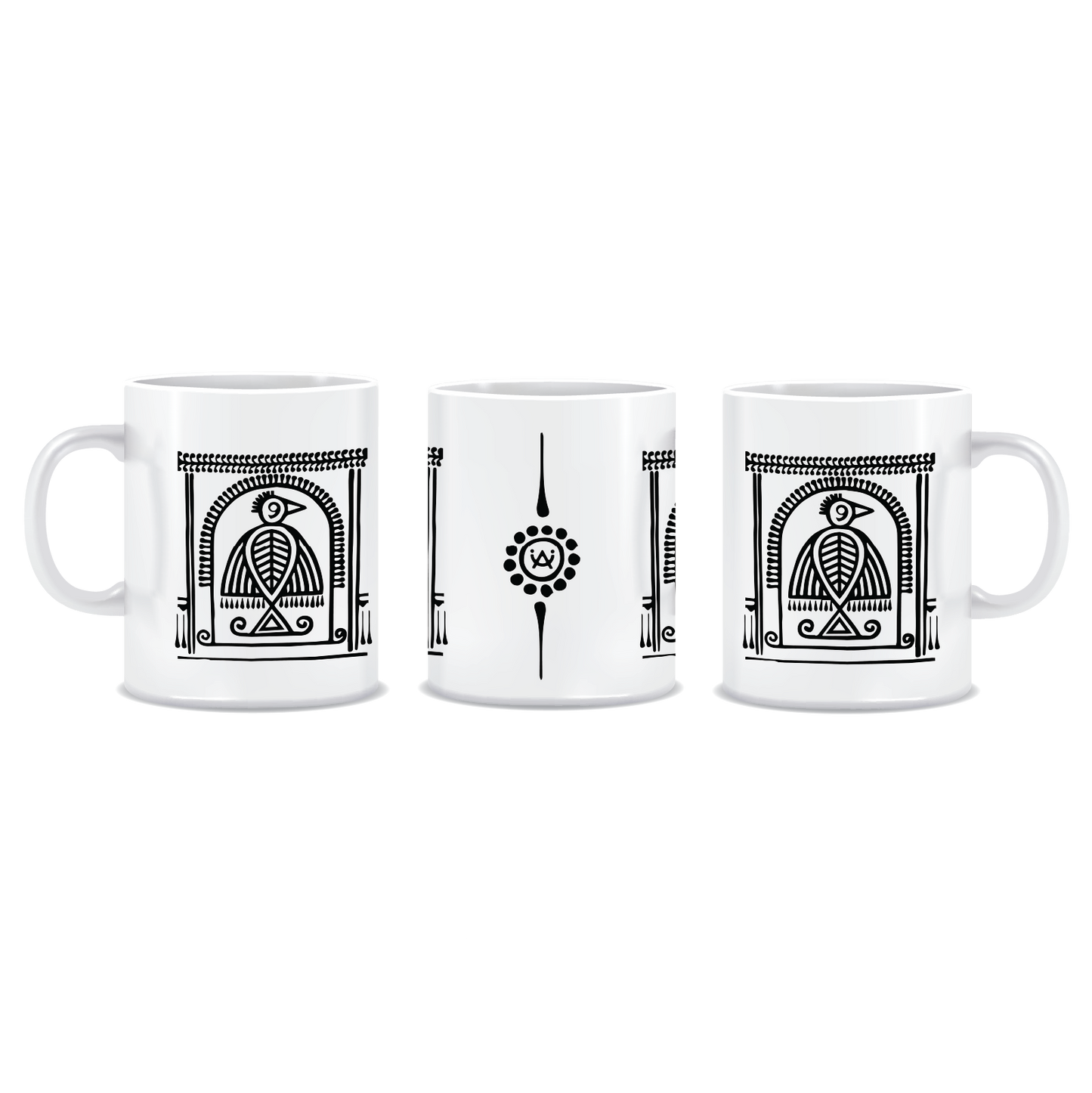 Combo Deal | Set of 3 | Shantiniketan #2 - Framed Art, Coffee Mug & Printed 100% Cotton T-Shirt