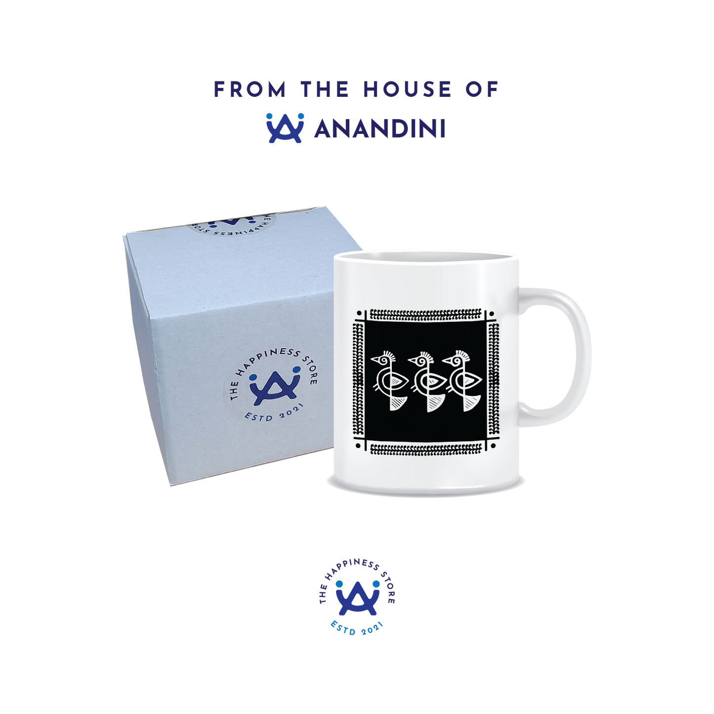 Combo Deal | Shantiniketan Style #1 | Set of 2 - Framed Art with stand & Coffee Mug