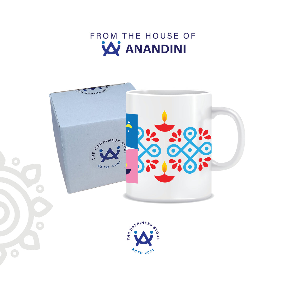 Deepawali Collection | Colorful Ceramic Coffee Mug | Style #12
