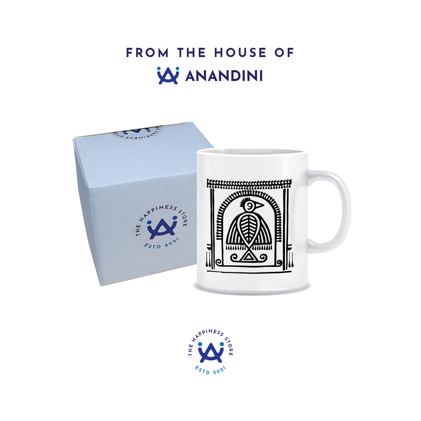 Combo Deal | Set of 3 | Shantiniketan #2 - Framed Art, Coffee Mug & Printed 100% Cotton T-Shirt