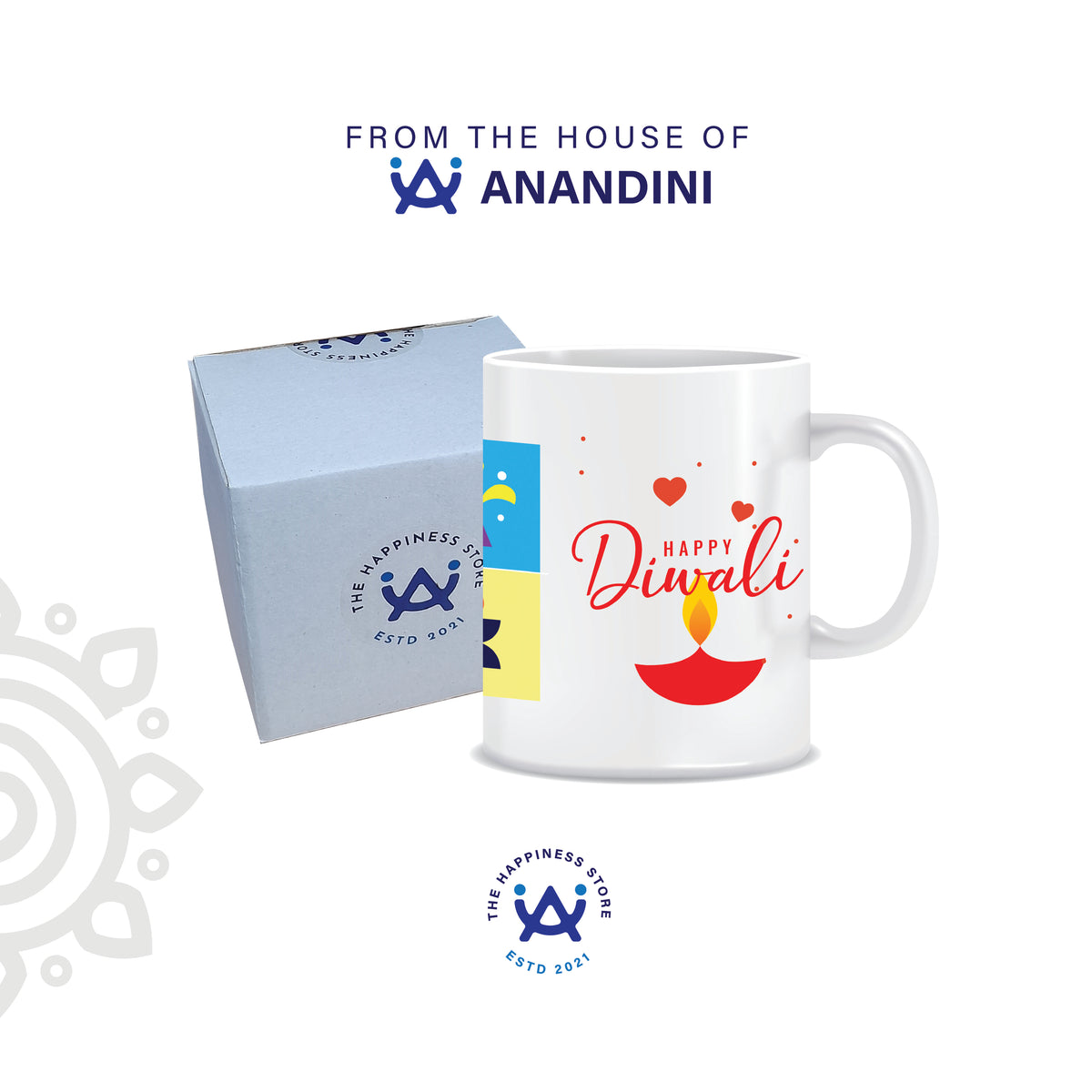 Deepawali Collection | Colorful Ceramic Coffee Mug | Style #5