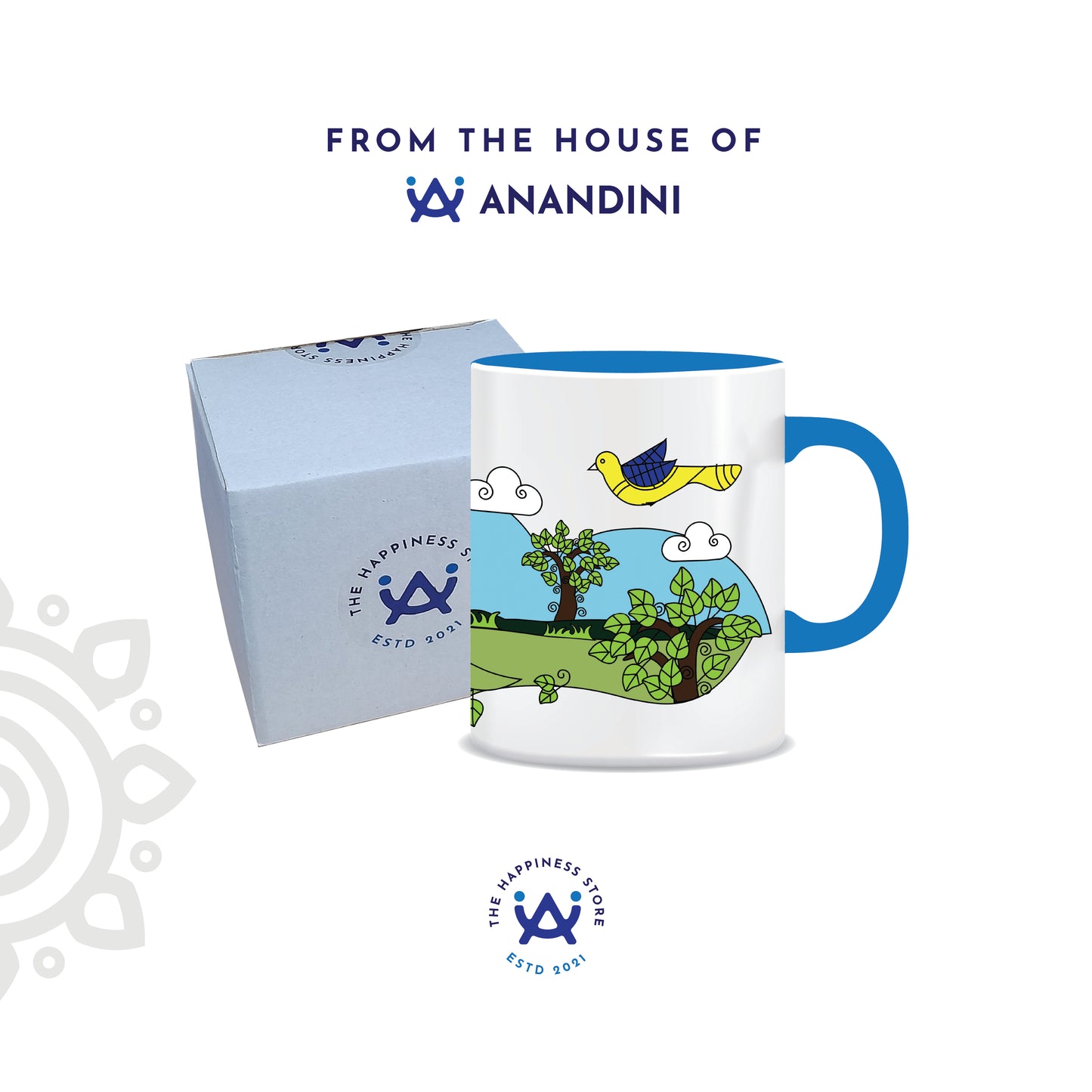 Khanchar Pakhi | Dual Tone Ceramic Coffee Mug | Style #5