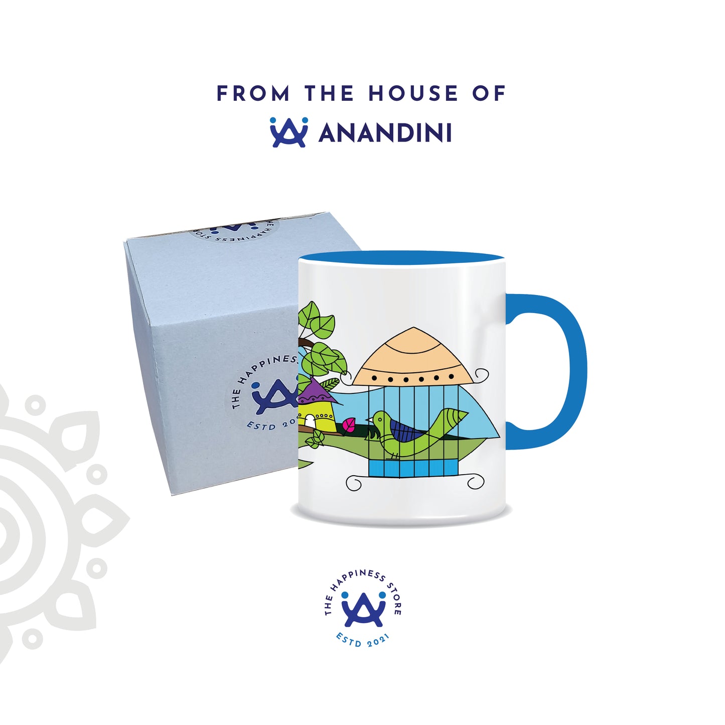 Khanchar Pakhi | Dual Tone Ceramic Coffee Mug | Style #6