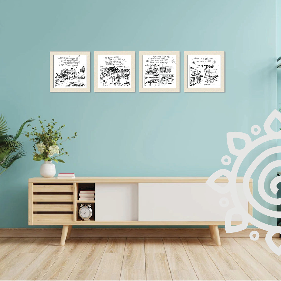 Combo Deal | Set of 4 | Essence of Bengal Framed Wall Art #1, #2, #3 & #4 - 1 each