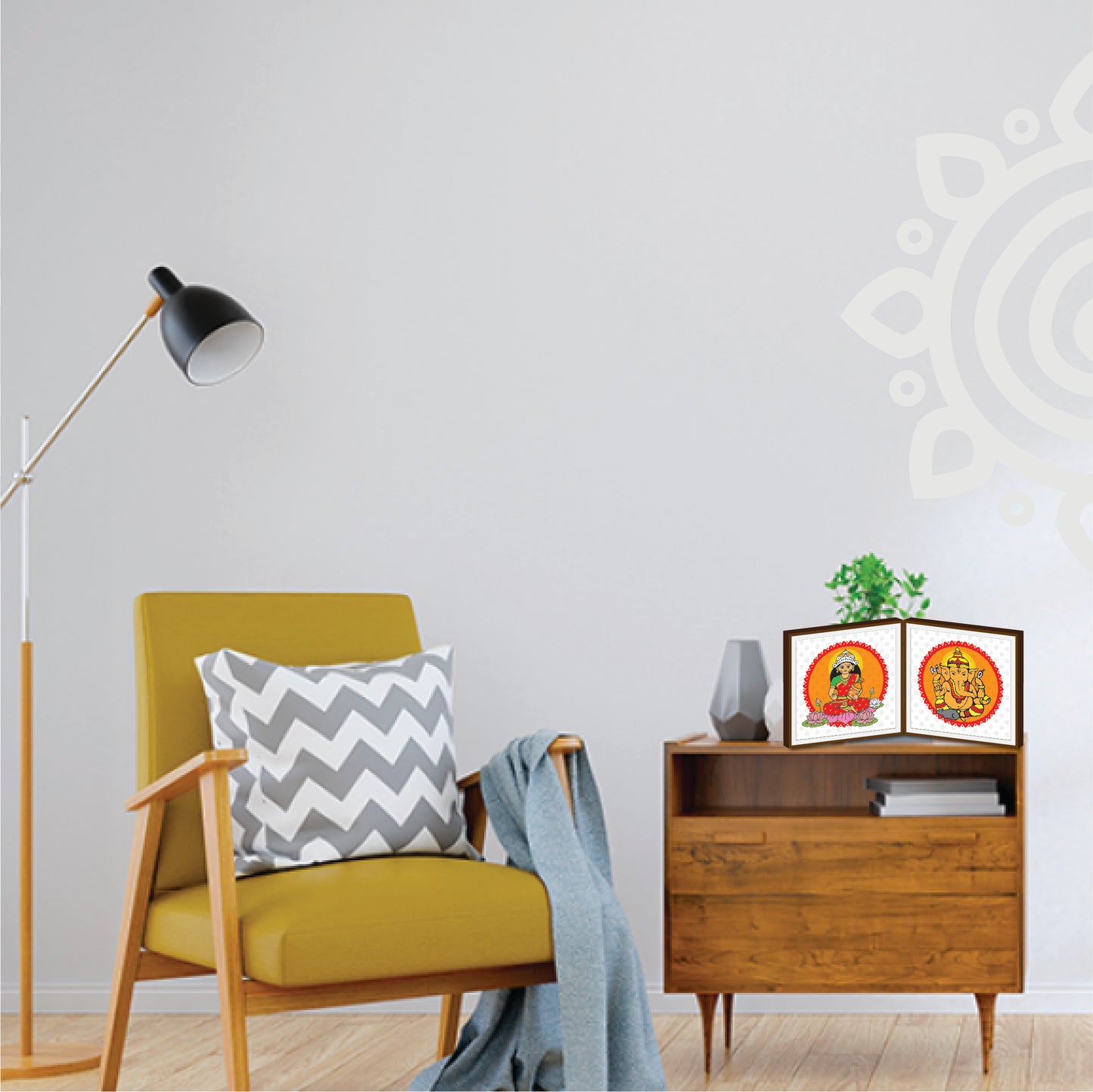 Welcome Gift | Style #1 | Set of Goddess Lakshmi + Lord Ganesha photo frame