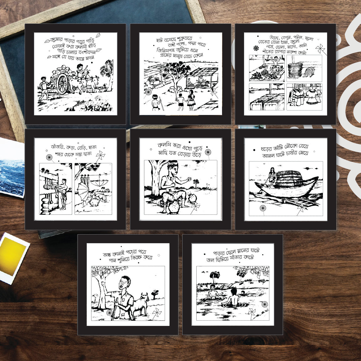 Combo Deal | Full set of 8 | Essence of Bengal Framed Wall Art #1, #2, #3, #4, #5, #6, #7 & #8 - 1 each