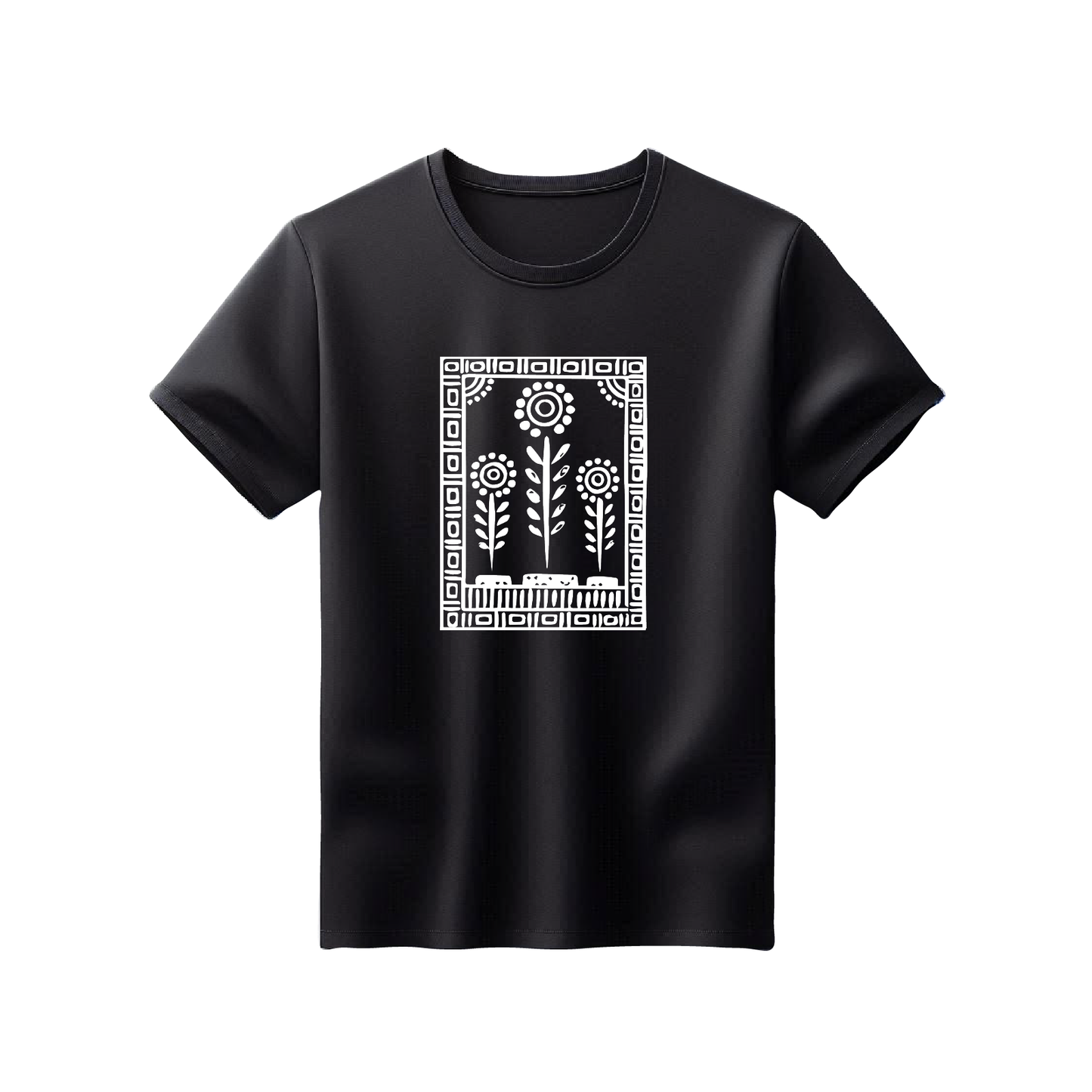 Combo Deal | Set of 3 | Shantiniketan #3 - Framed Art, Coffee Mug & Mens Printed 100% Cotton T-Shirt