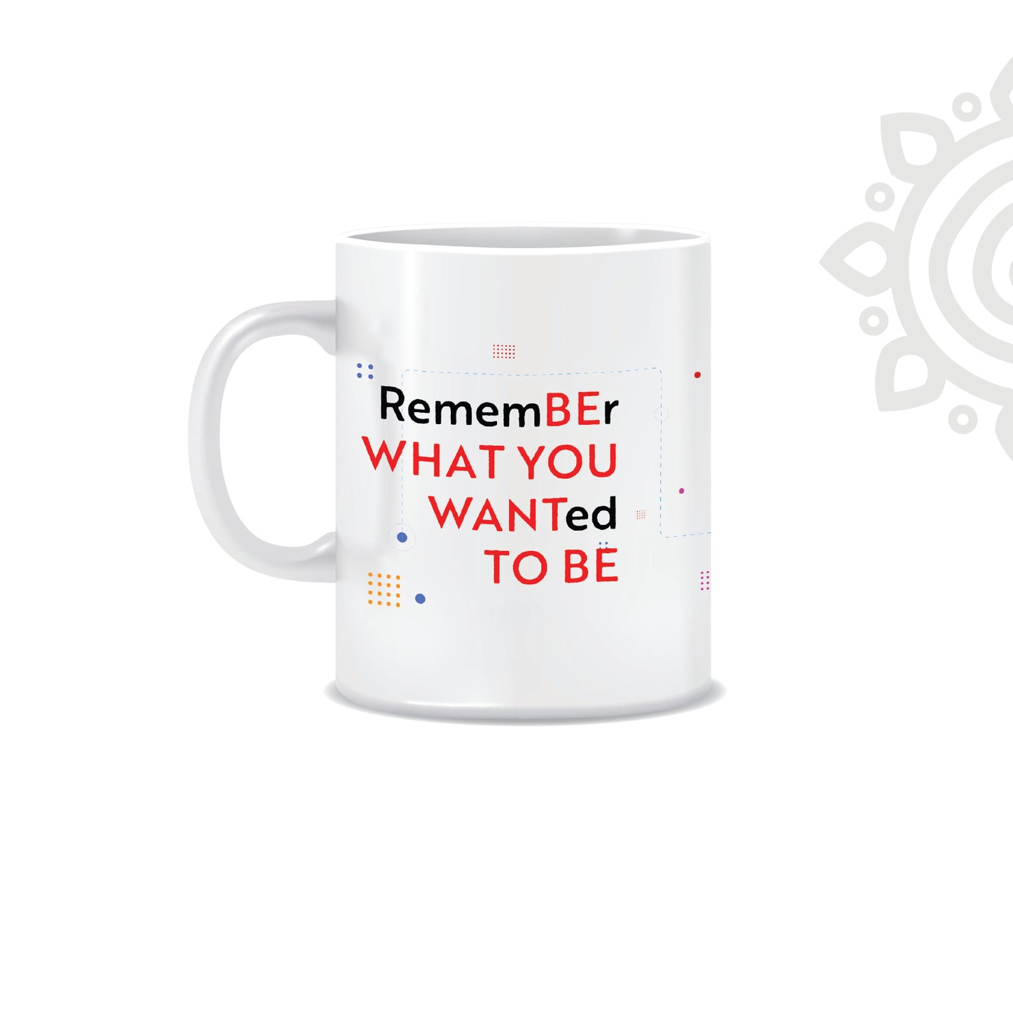 Be What You Want to Be | White Ceramic Coffee Mug | Printed | Motivational | 325 ML | Pack of 1