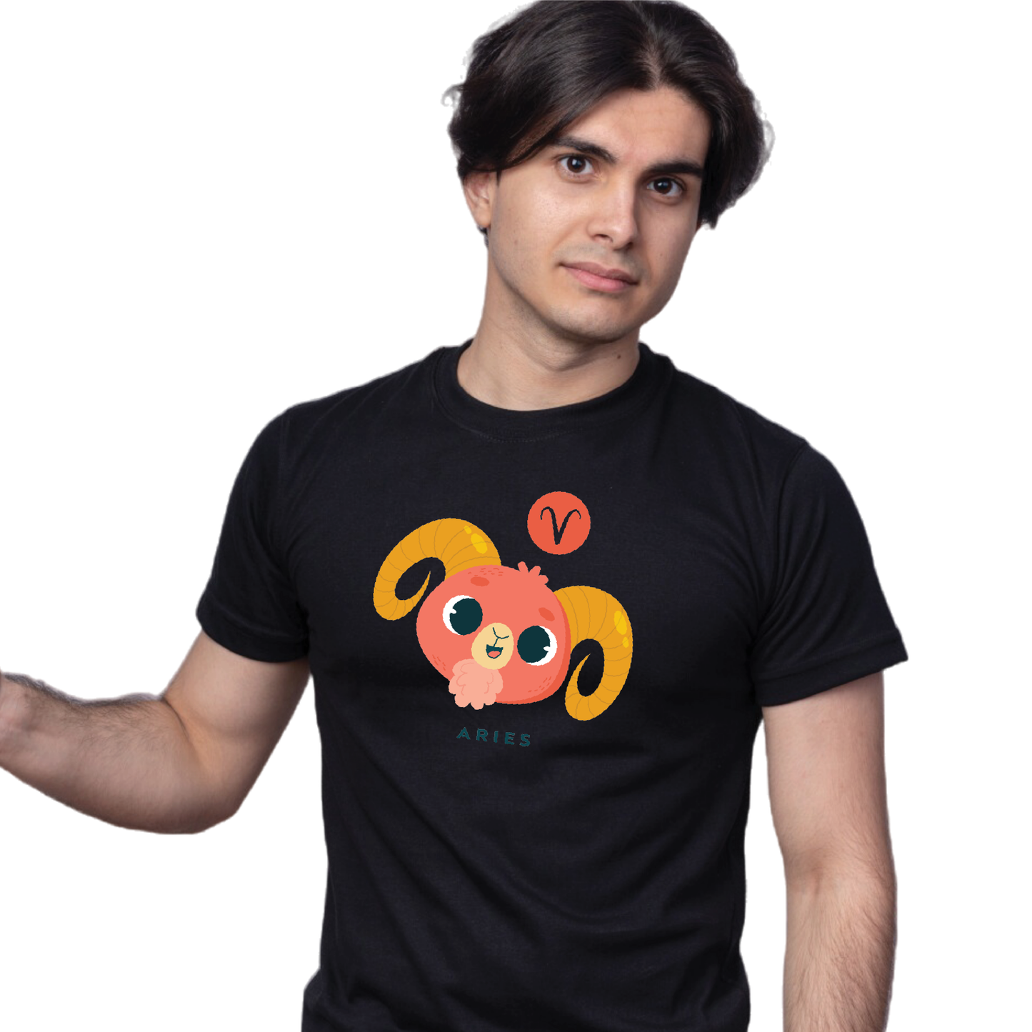 Zodiac Sign - Aries - Printed 100% Cotton T-Shirt - Unisex