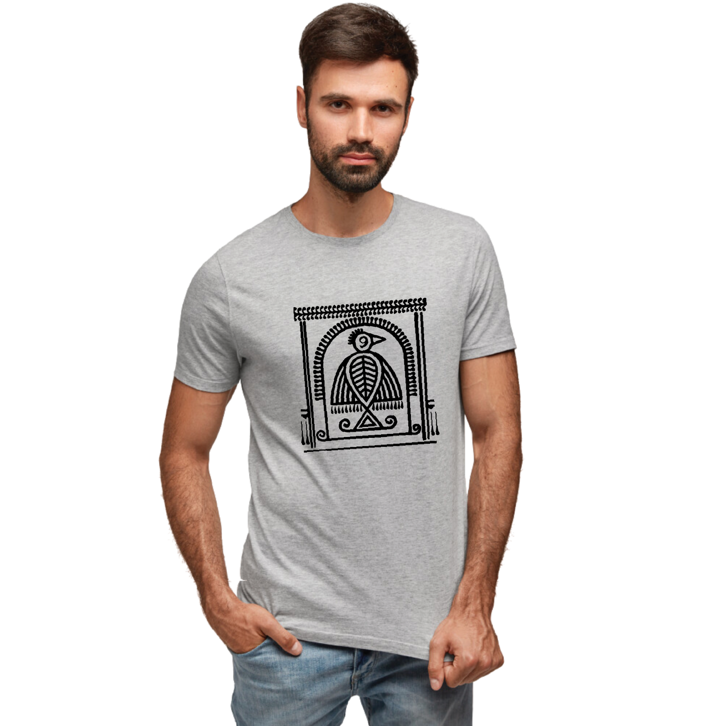 Shantiniketan - Style #3 - Mens Printed 100% Cotton T-Shirt