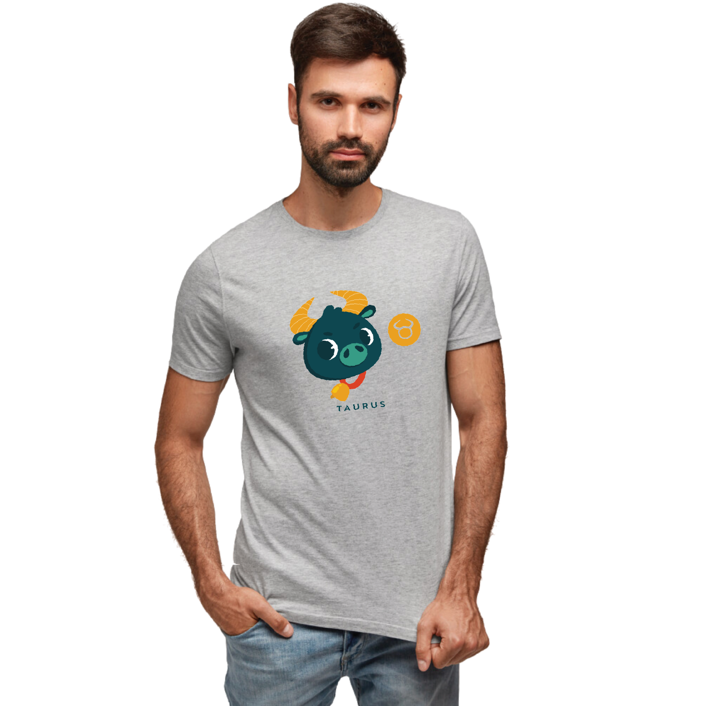 Zodiac Sign - Taurus - Printed 100% Cotton T-Shirt - Unisex