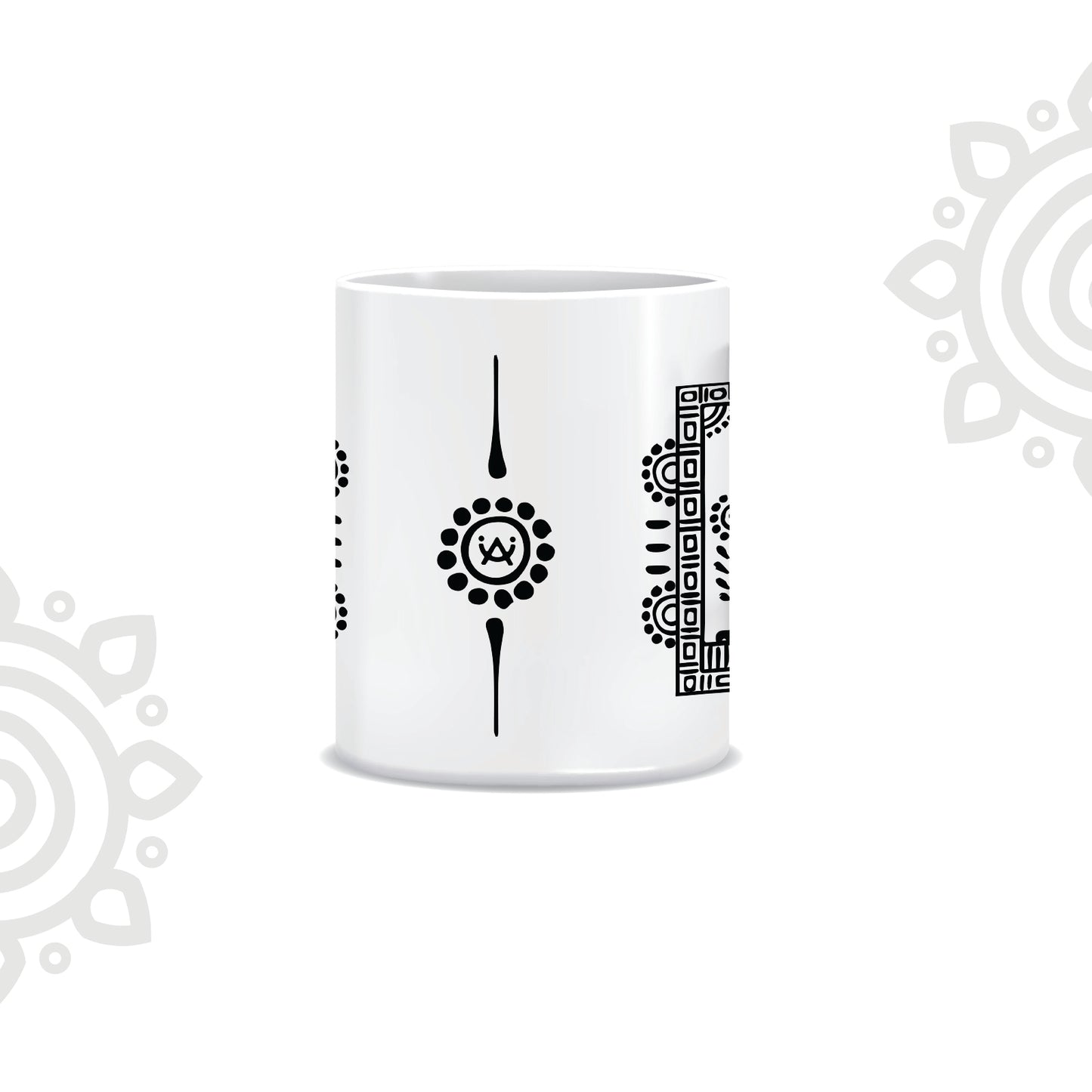 Shantiniketan | White Ceramic Coffee Mug | Style #2