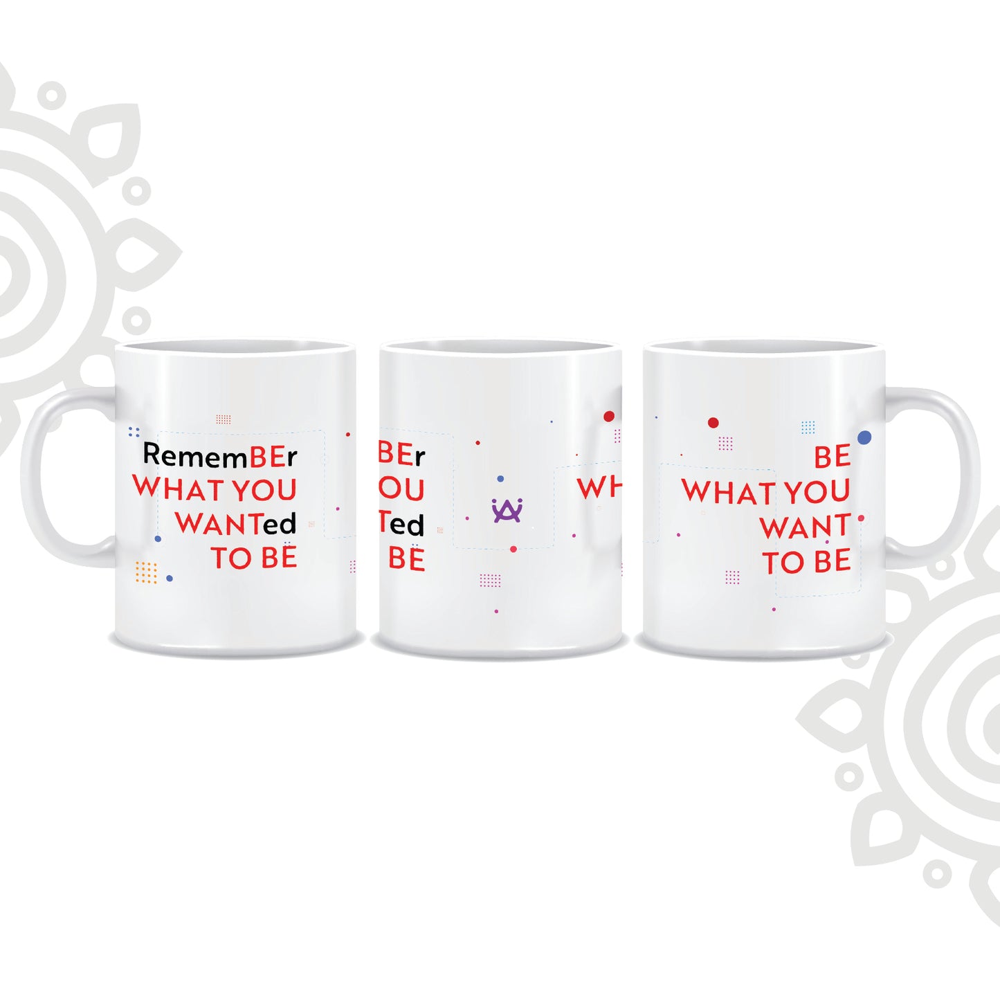 Be What You Want to Be | White Ceramic Coffee Mug | Printed | Motivational | 325 ML | Pack of 1