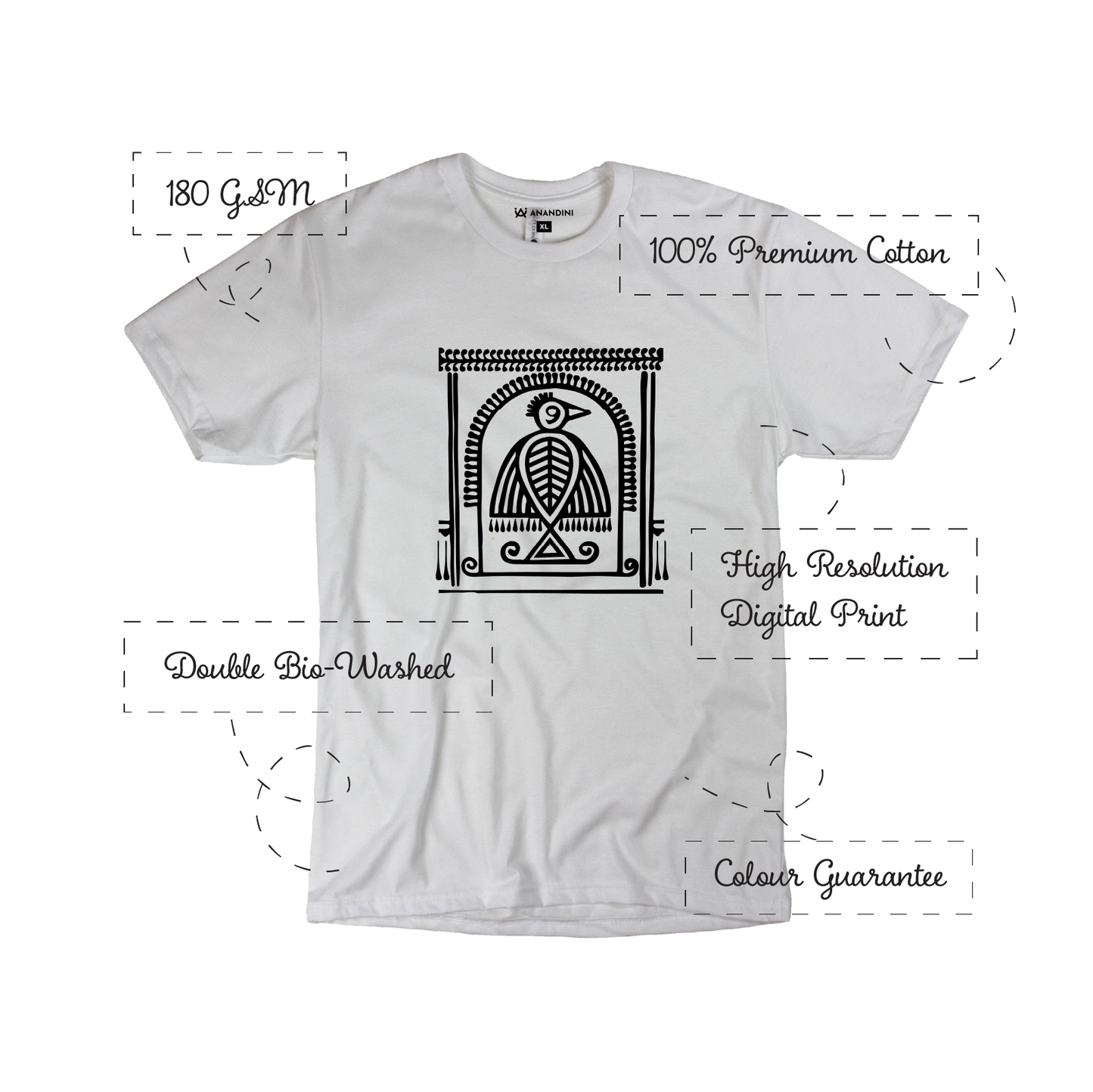 Shantiniketan - Style #3 - Mens Printed 100% Cotton T-Shirt