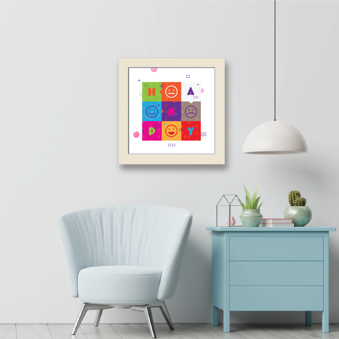 Happiness | Colorful Wall Art