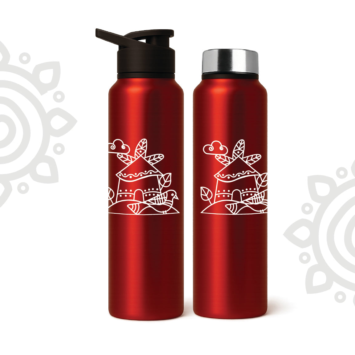 Shanti Neer | Designer Stainless Steel Water Bottle | Style #9