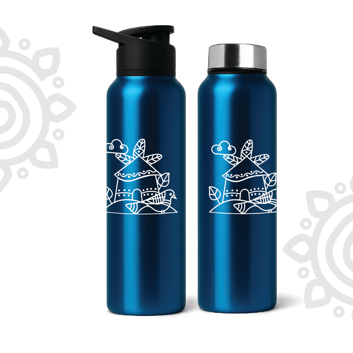 Shanti Neer | Designer Stainless Steel Water Bottle | Style #9