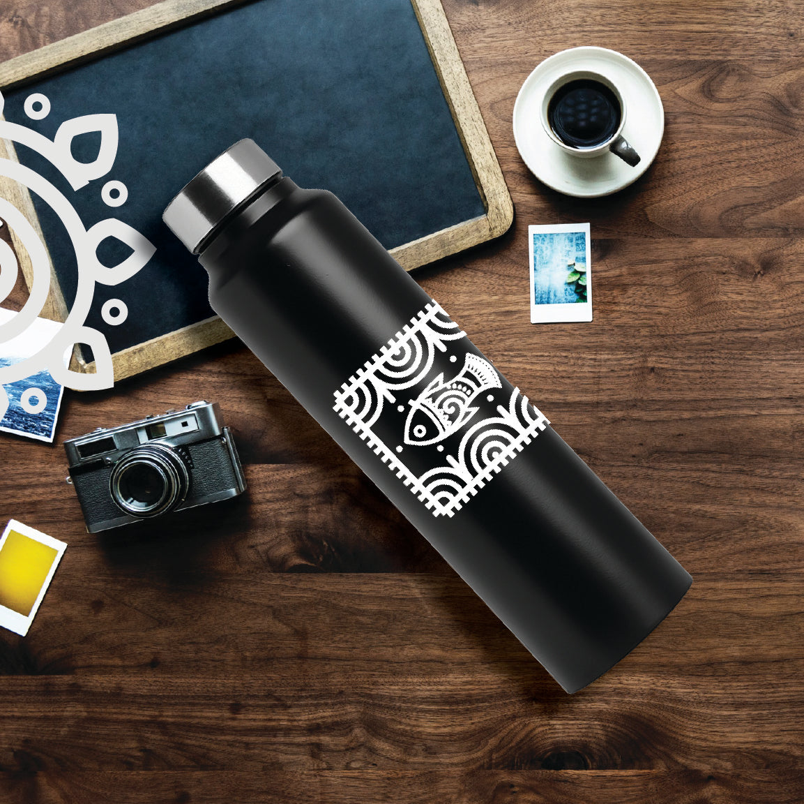 Shanti Neer | Designer Stainless Steel Water Bottle | Style #4
