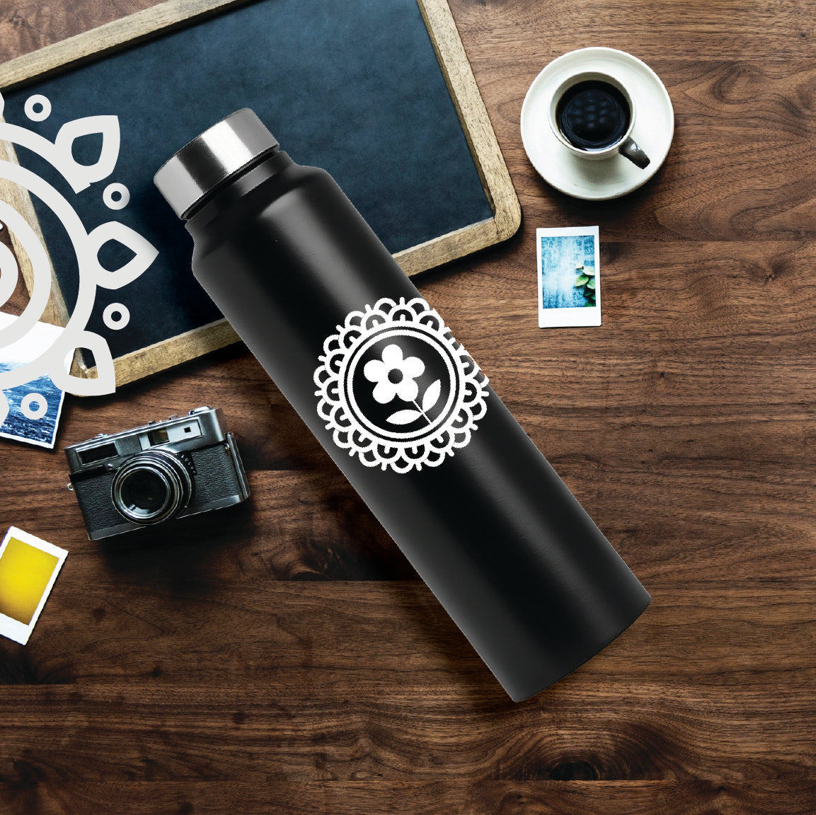 Shanti Neer | Designer Stainless Steel Water Bottle | Style #6