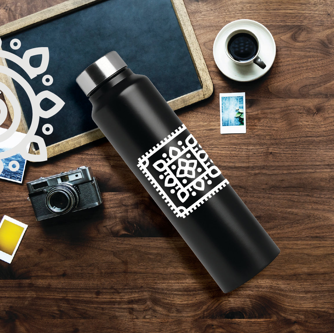 Shanti Neer | Designer Stainless Steel Water Bottle | Style #7