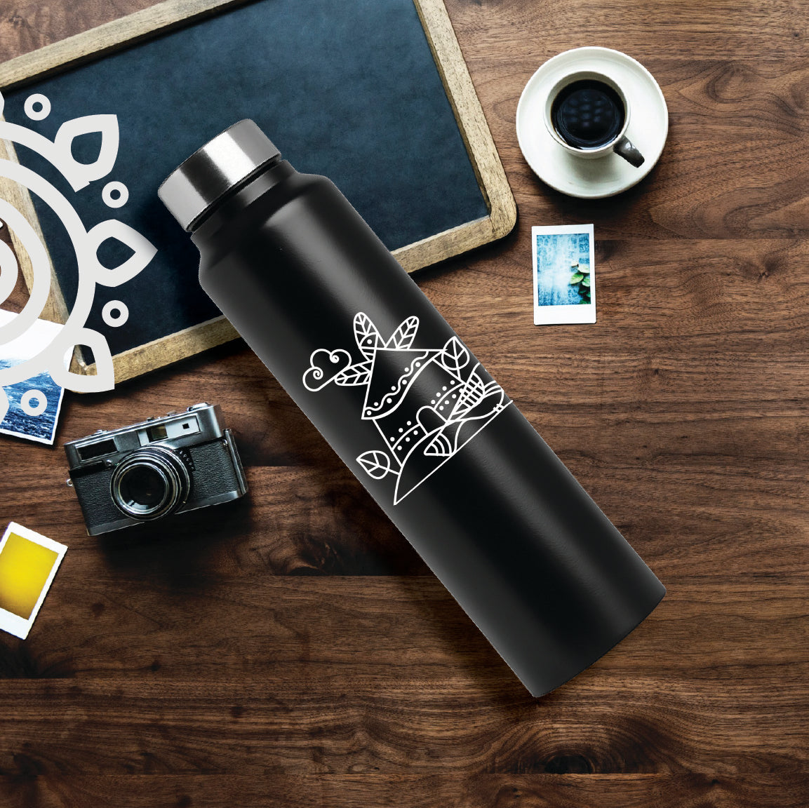Shanti Neer | Designer Stainless Steel Water Bottle | Style #9