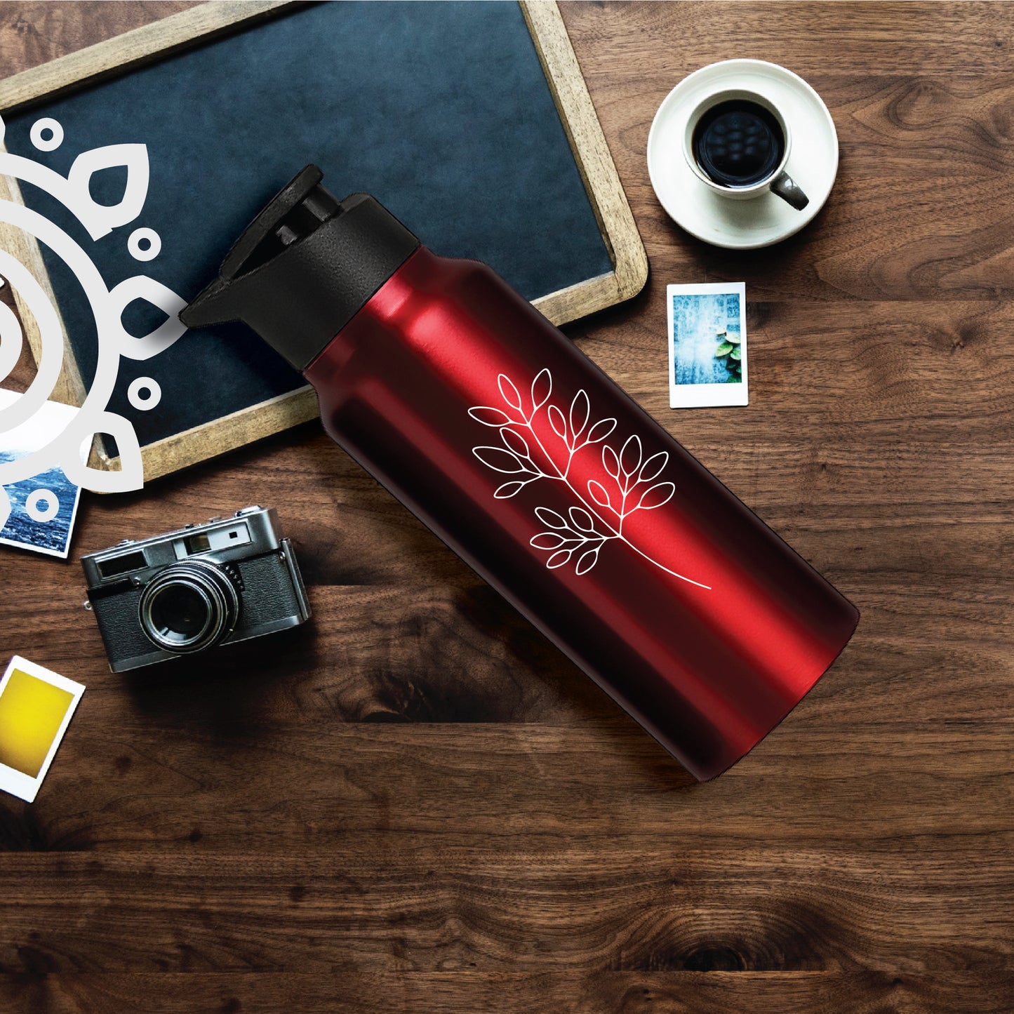 Shanti Neer | Designer Stainless Steel Water Bottle | Style #15
