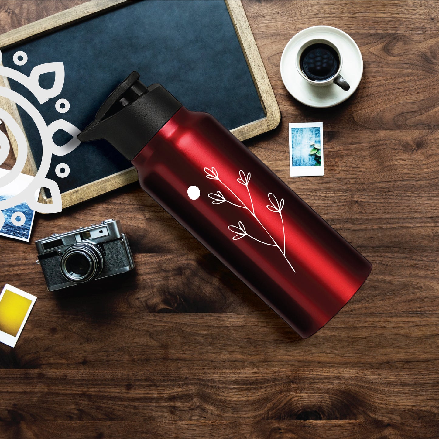 Shanti Neer | Designer Stainless Steel Water Bottle | Style #17