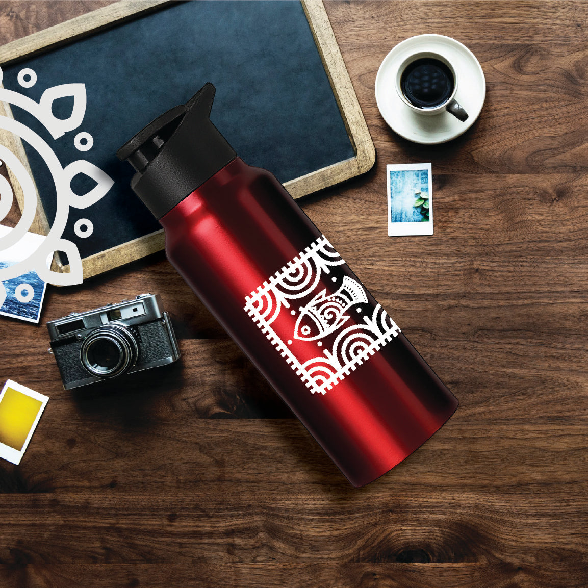 Shanti Neer | Designer Stainless Steel Water Bottle | Style #4