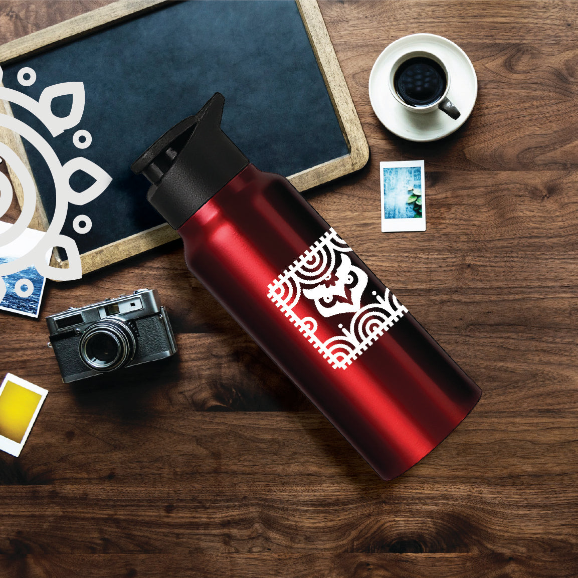 Shanti Neer | Designer Stainless Steel Water Bottle | Style #5