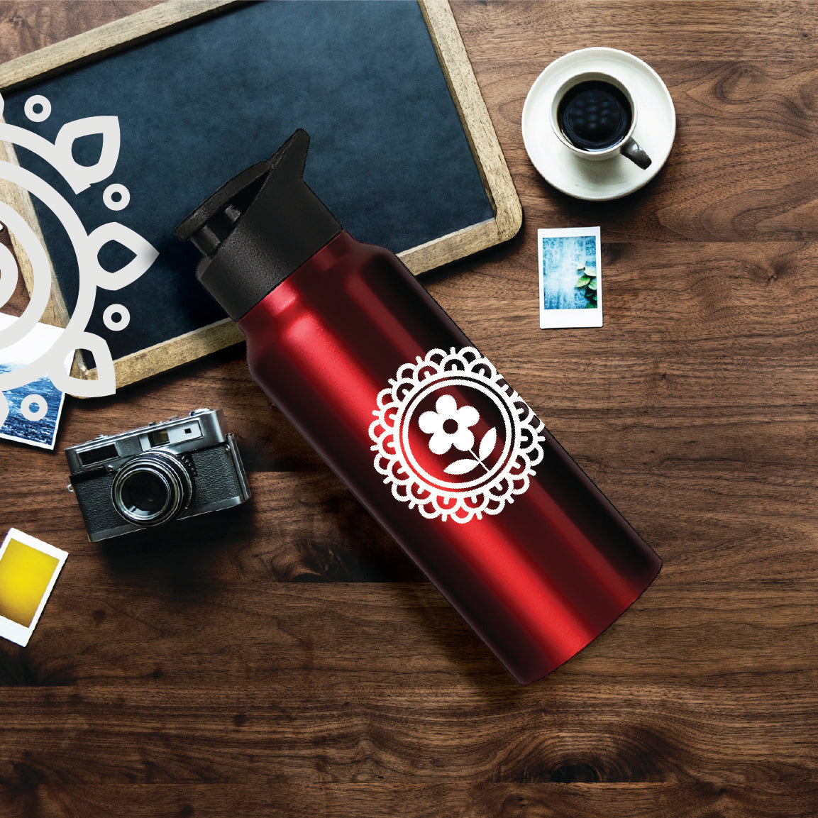 Shanti Neer | Designer Stainless Steel Water Bottle | Style #6