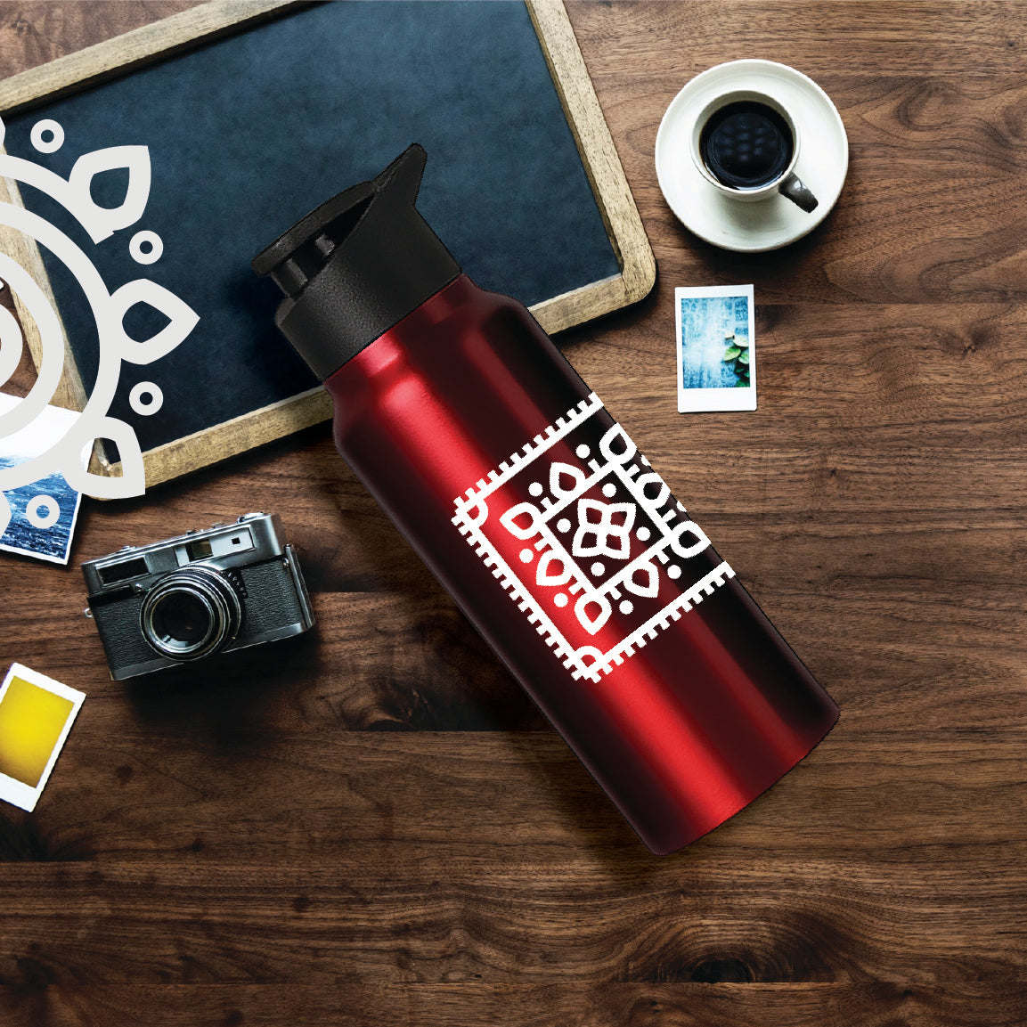 Shanti Neer | Designer Stainless Steel Water Bottle | Style #7