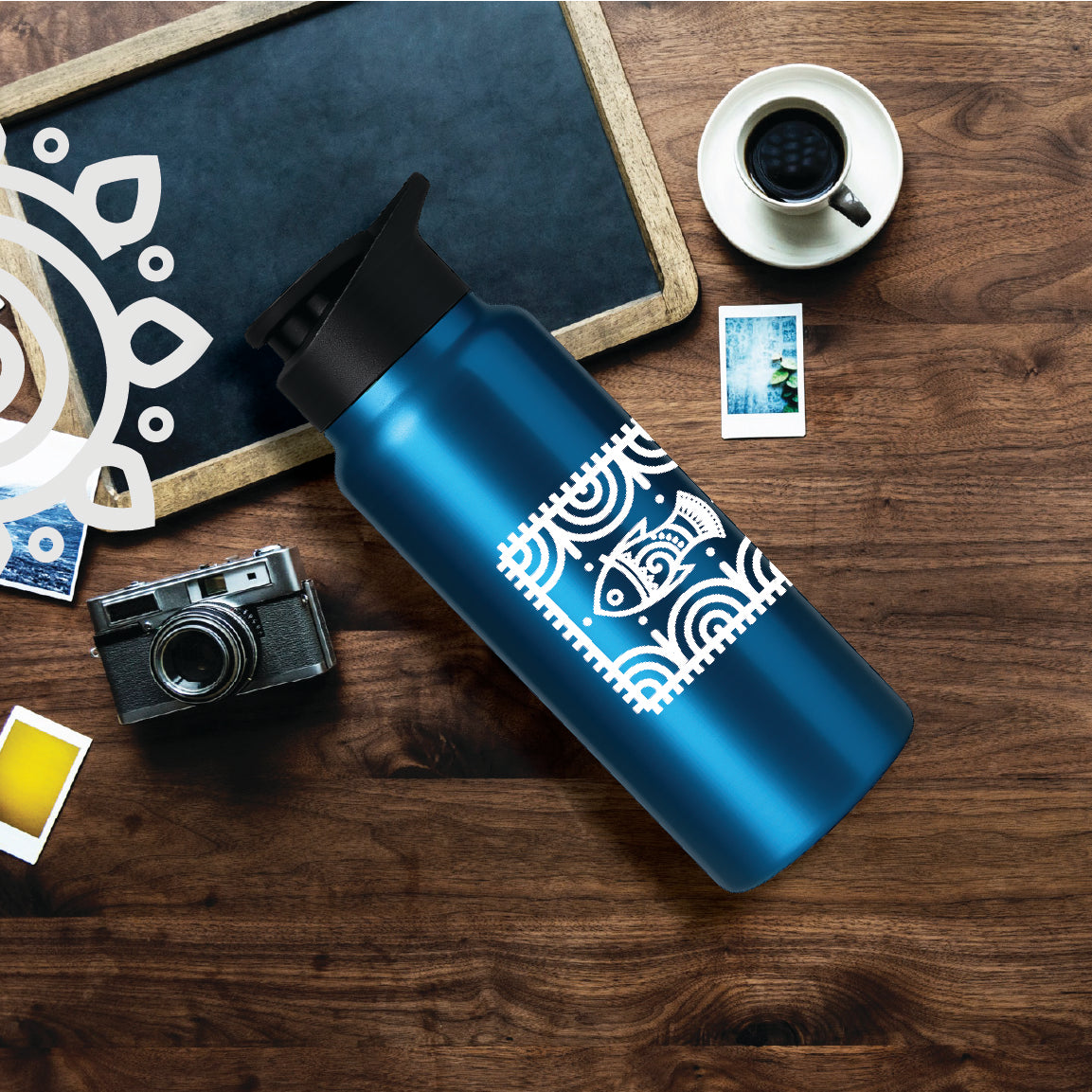 Shanti Neer | Designer Stainless Steel Water Bottle | Style #4