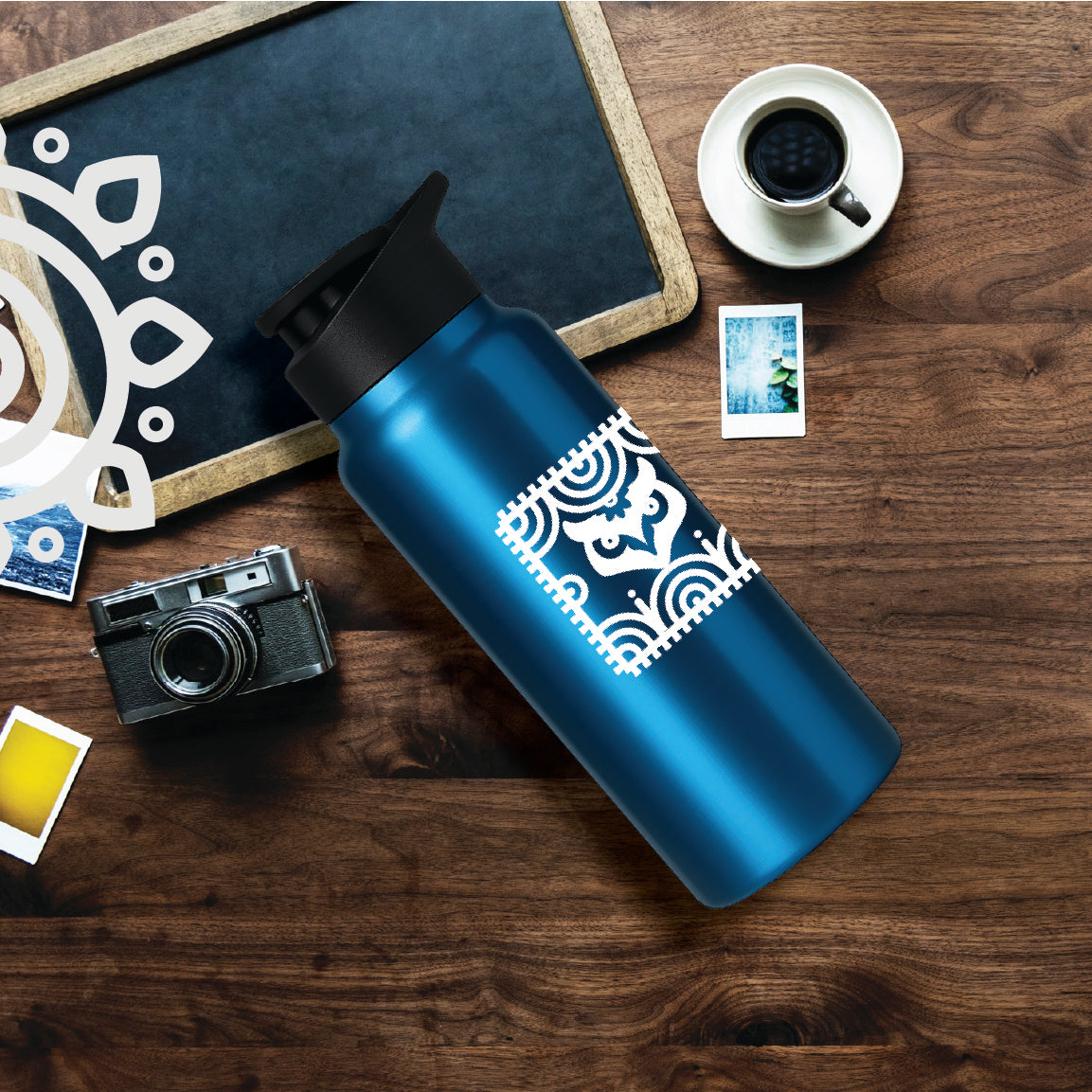 Shanti Neer | Designer Stainless Steel Water Bottle | Style #5