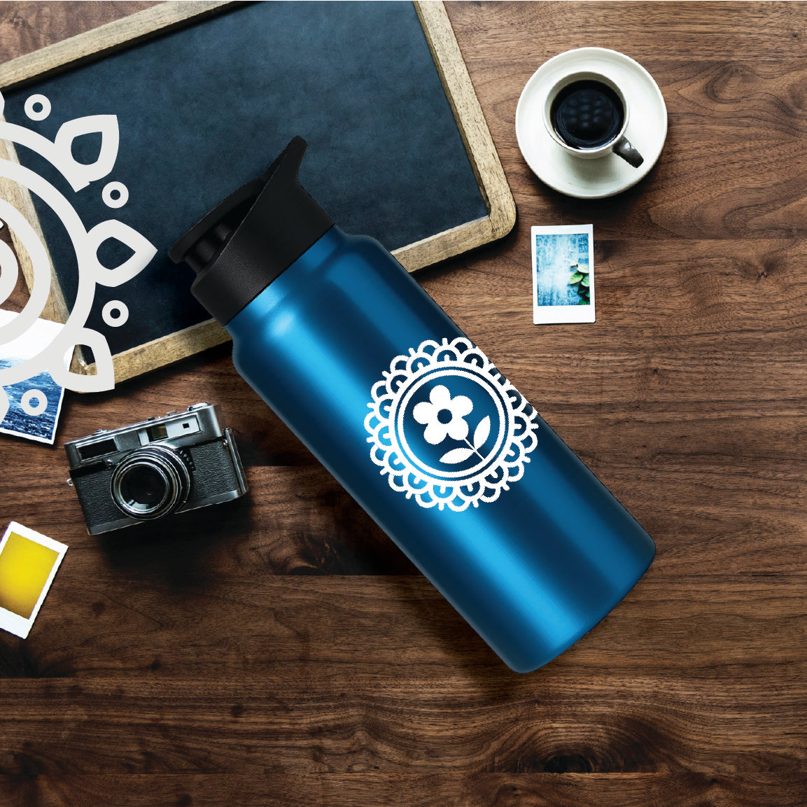 Shanti Neer | Designer Stainless Steel Water Bottle | Style #6