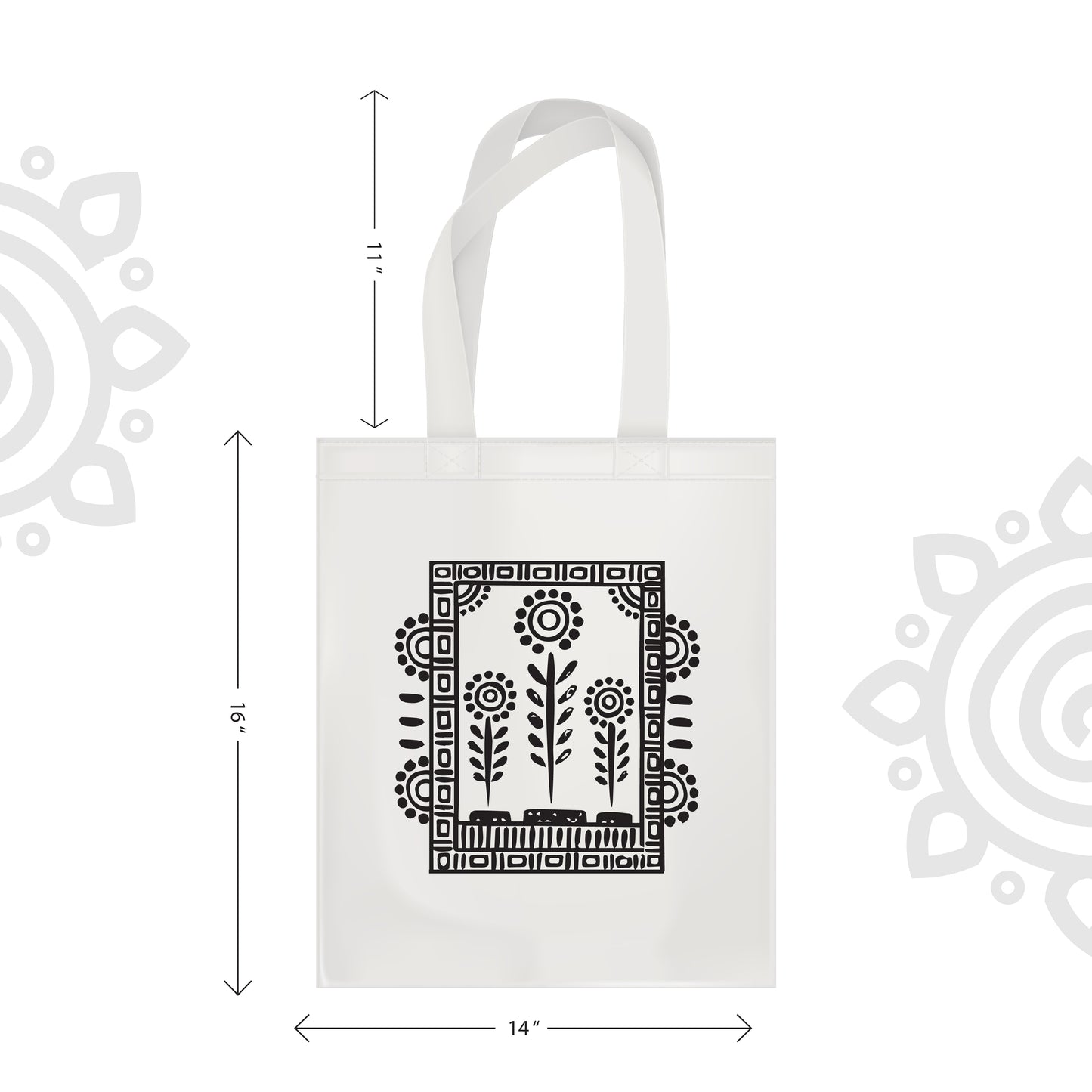 Cotton Canvas Tote Bag - 14"X16" - Style #12