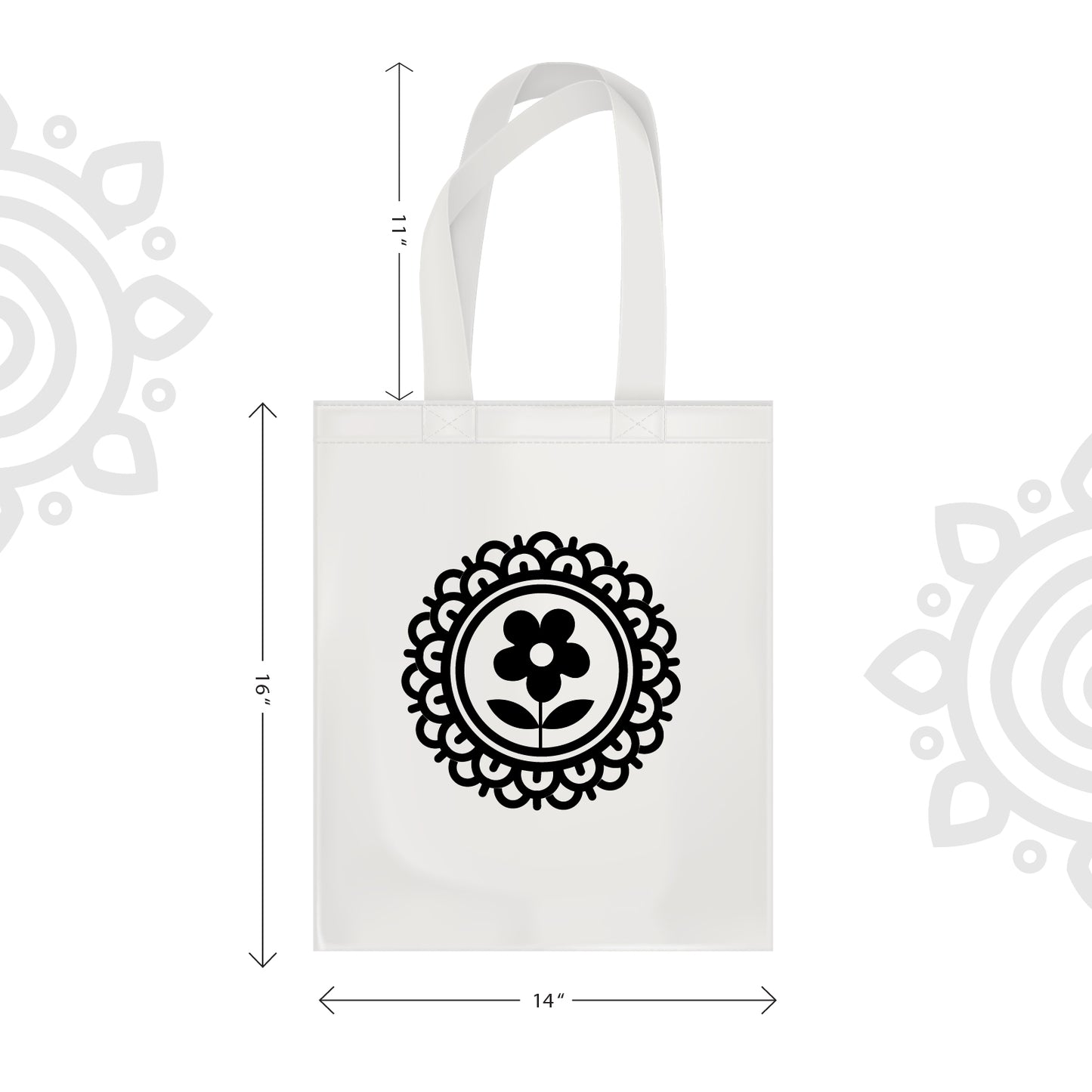 Cotton Canvas Tote Bag - 14"X16" - Style #7