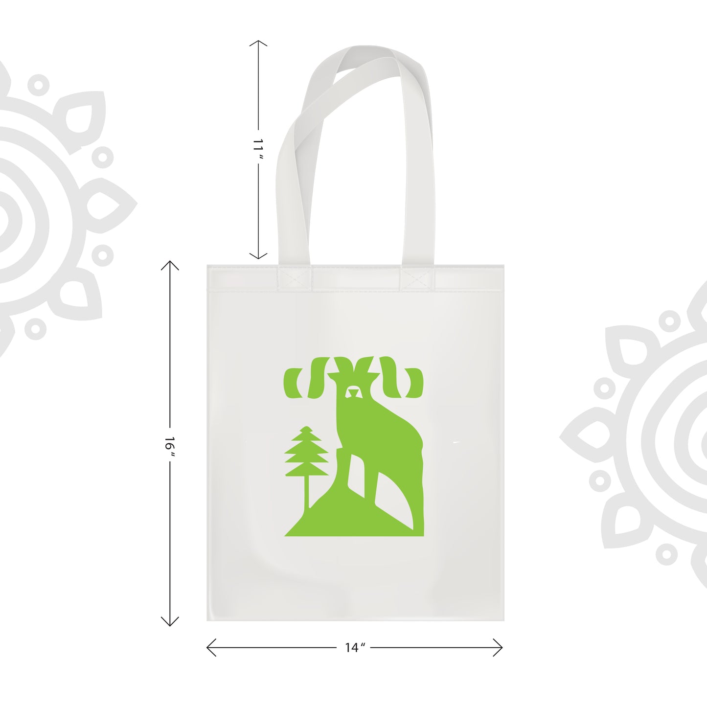 Cotton Canvas Tote Bag - 14"X16" - Style #18
