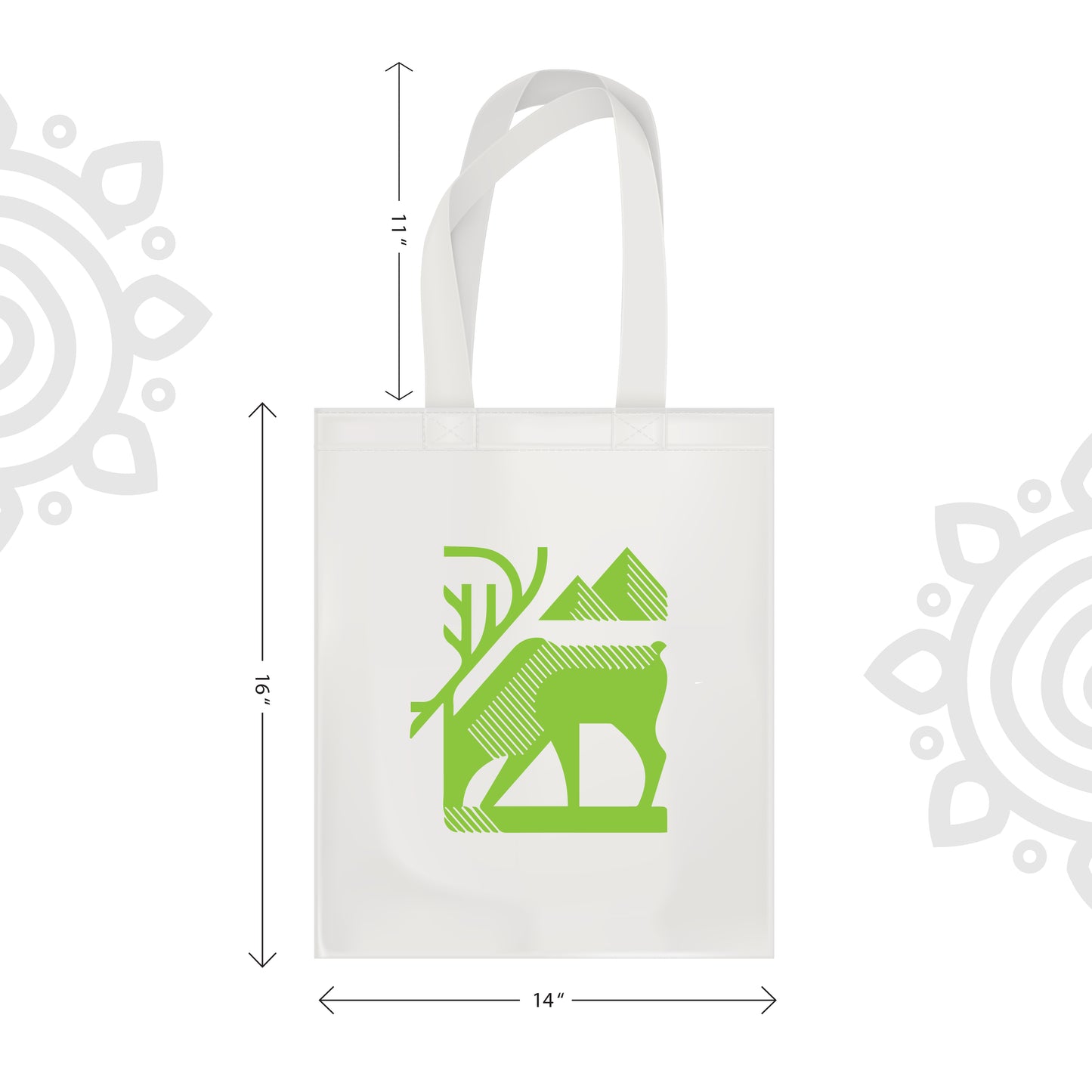 Cotton Canvas Tote Bag - 14"X16" - Style #19