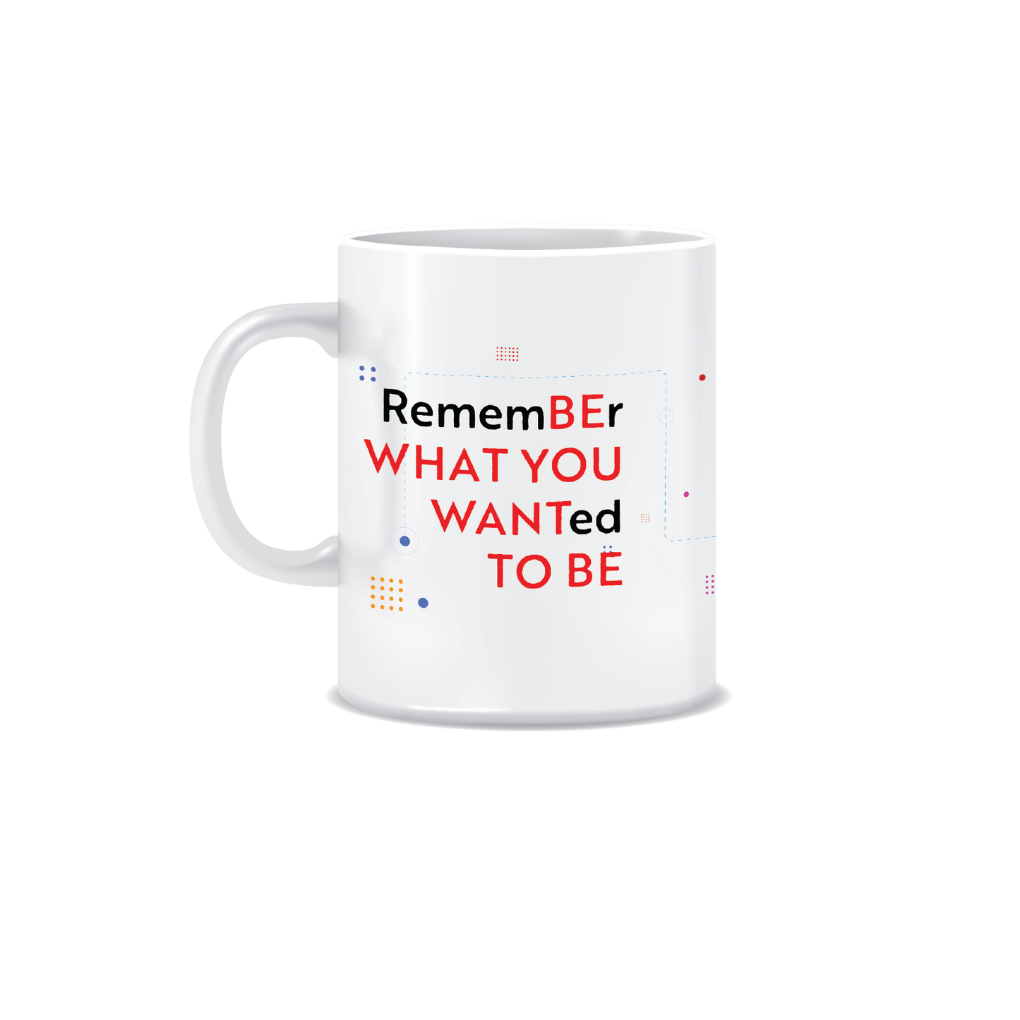 Be What You Want to Be | White Ceramic Coffee Mug | Printed | Motivational | 325 ML | Pack of 1