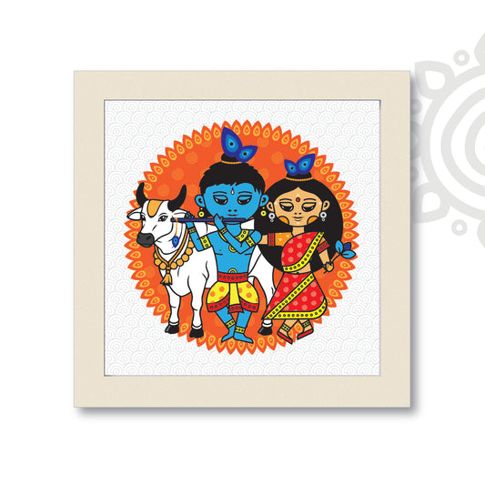 Krishna | Style #1 | Colorful Wall Art for Home and Office Decoration | 12 Inch X 12 Inch