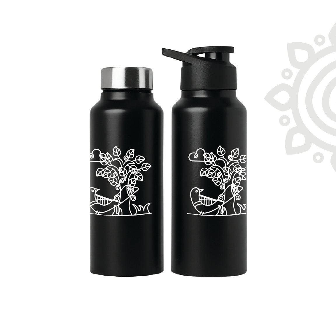Shanti Neer | Designer Stainless Steel Water Bottle | Style #8