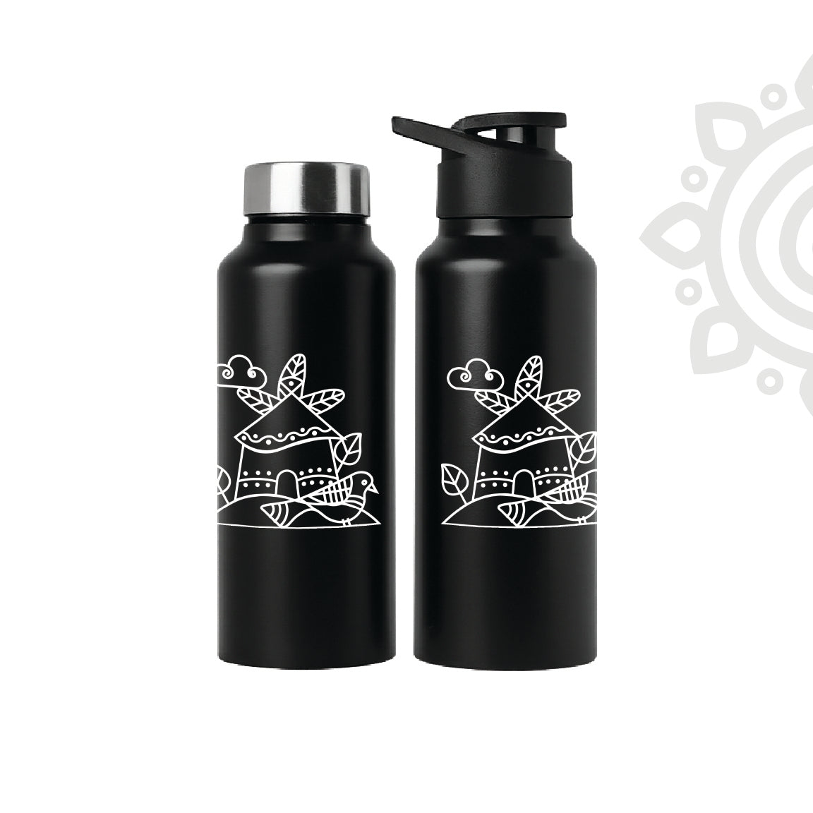 Shanti Neer | Designer Stainless Steel Water Bottle | Style #9