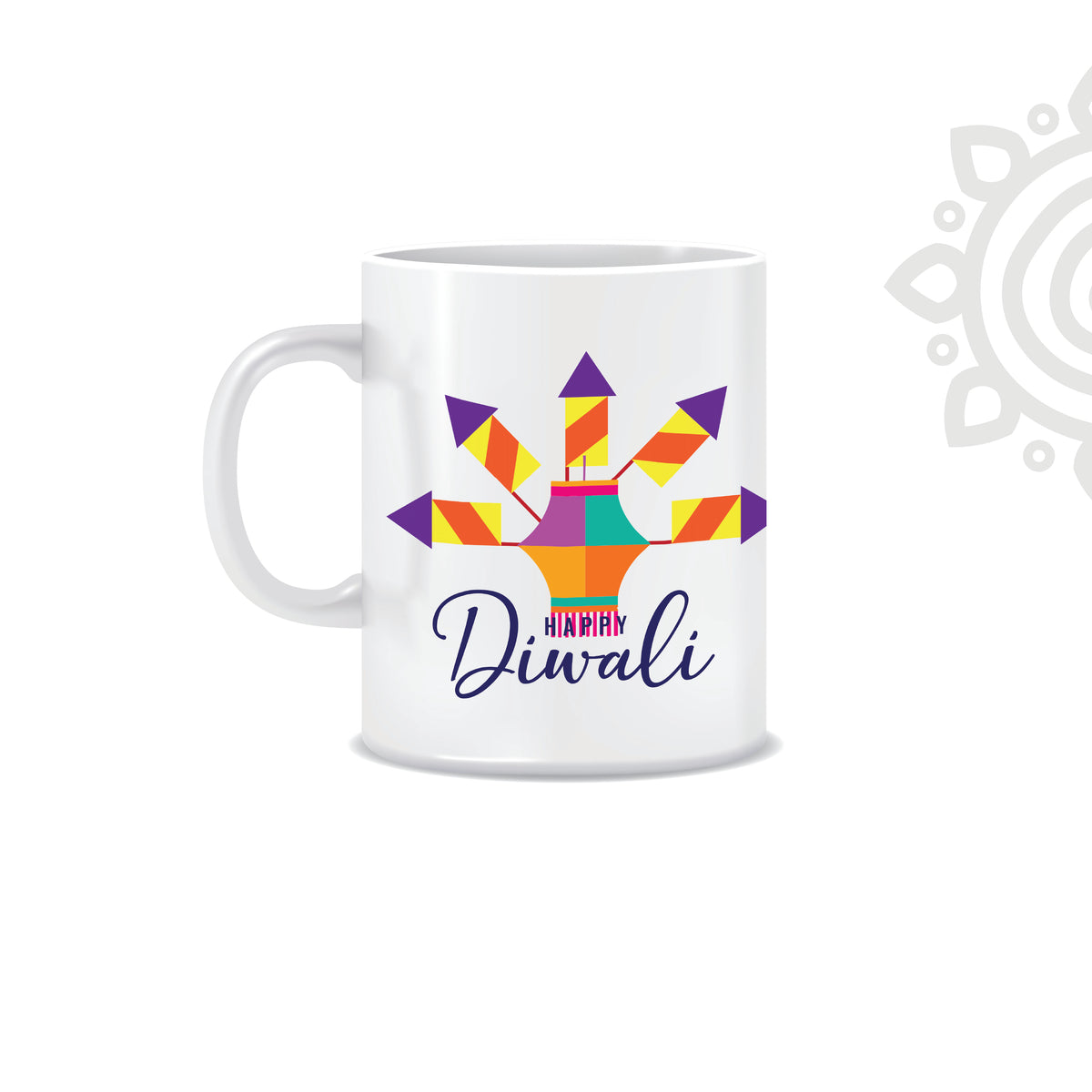 Deepawali Collection | Colorful Ceramic Coffee Mug | Style #16