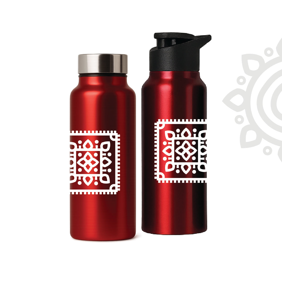 Shanti Neer | Designer Stainless Steel Water Bottle | Style #7