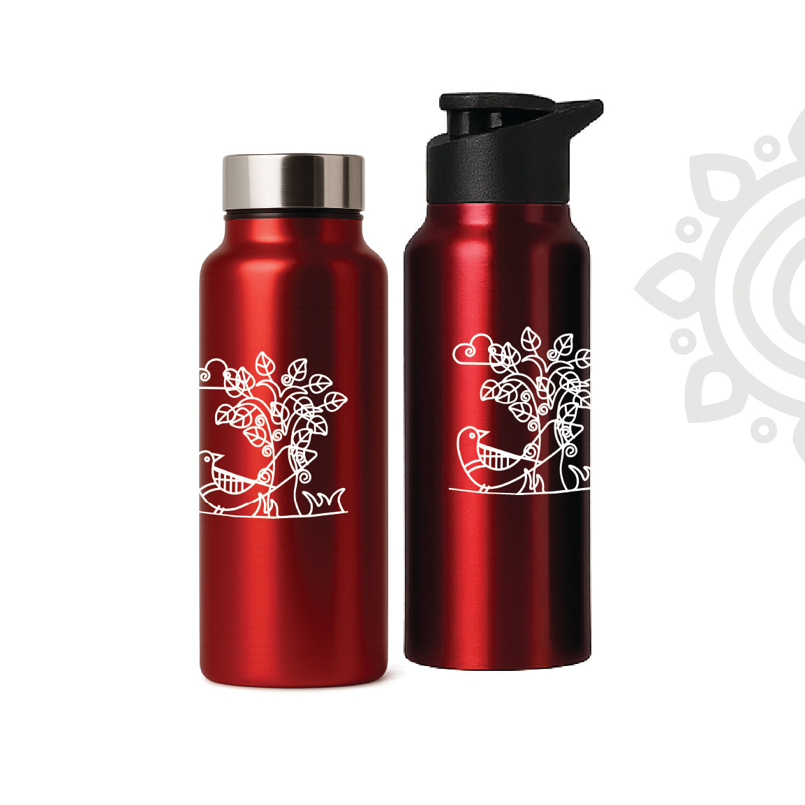 Shanti Neer | Designer Stainless Steel Water Bottle | Style #8