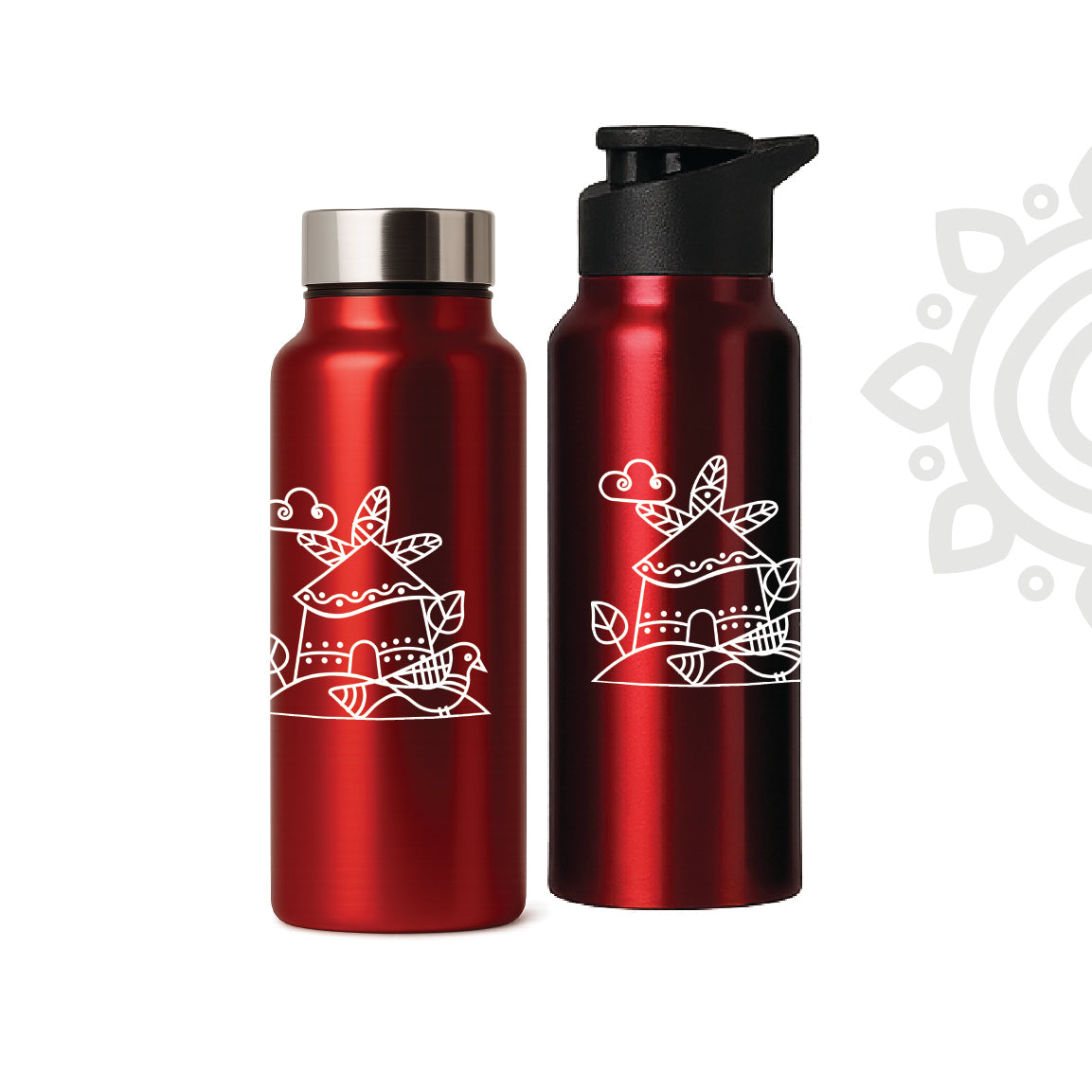 Shanti Neer | Designer Stainless Steel Water Bottle | Style #9