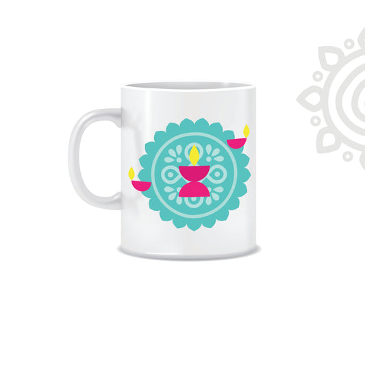Deepawali Collection | Colorful Ceramic Coffee Mug | Style #2