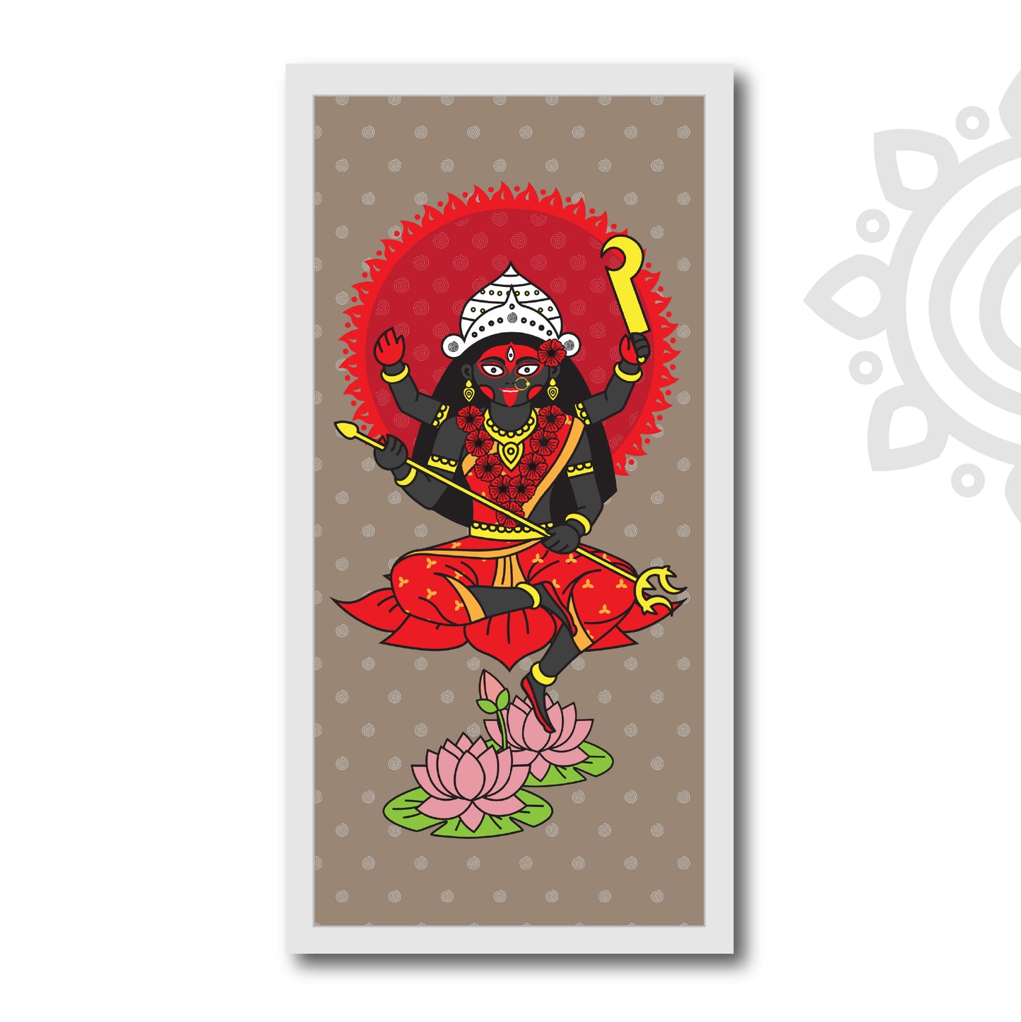 Pre-booking | Maha Kali | Style #4 | 8 X 17 Inch | Divine Wall Art for Home and Office