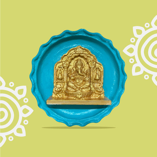 Ganpati Bappa | Terracotta Wall Plate for Home & Office Decoration | Style #2