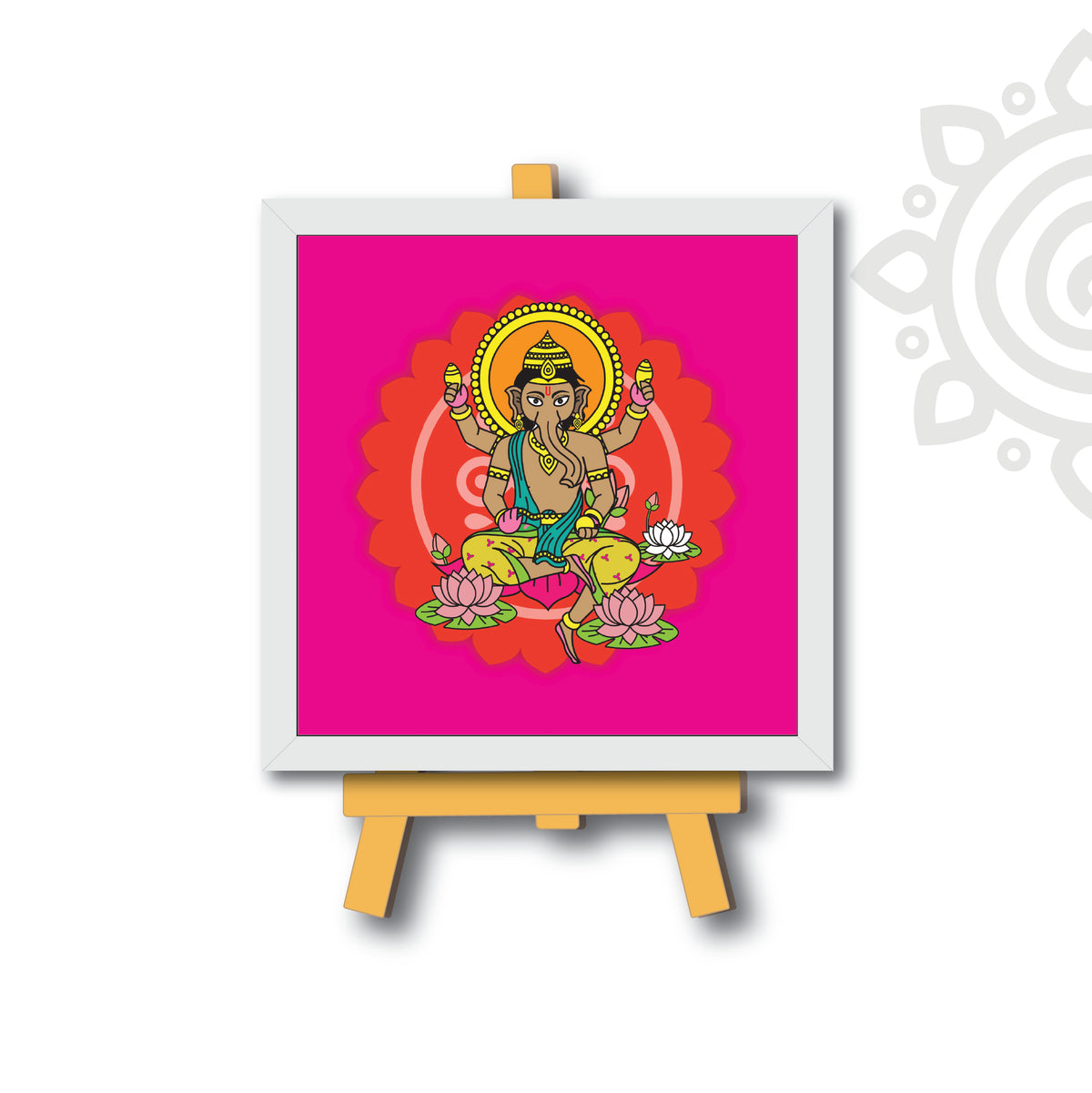 Deepawali Collection | 6X6 Inch | Style #14 | Set of 4 Colorful Framed Wall Art
